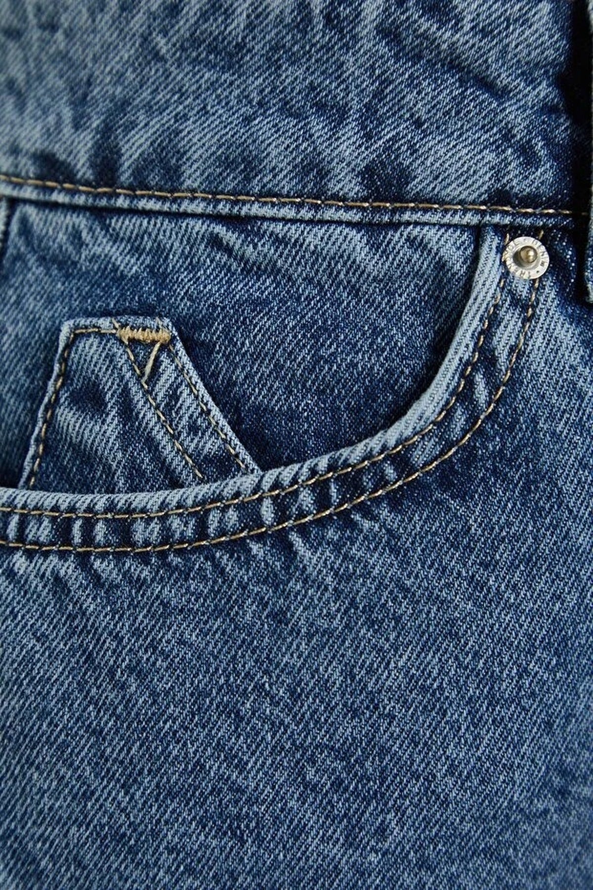 More Sustainable A-Line Mini Denim Skirt with Split Detail