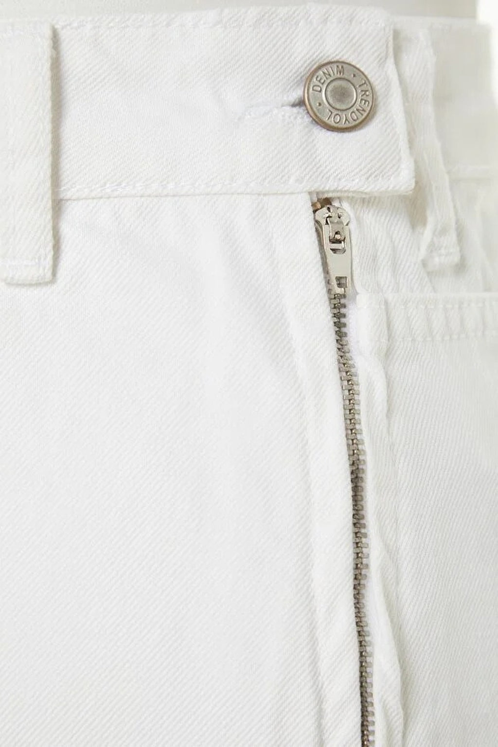 Denim Short Skirt with Slit