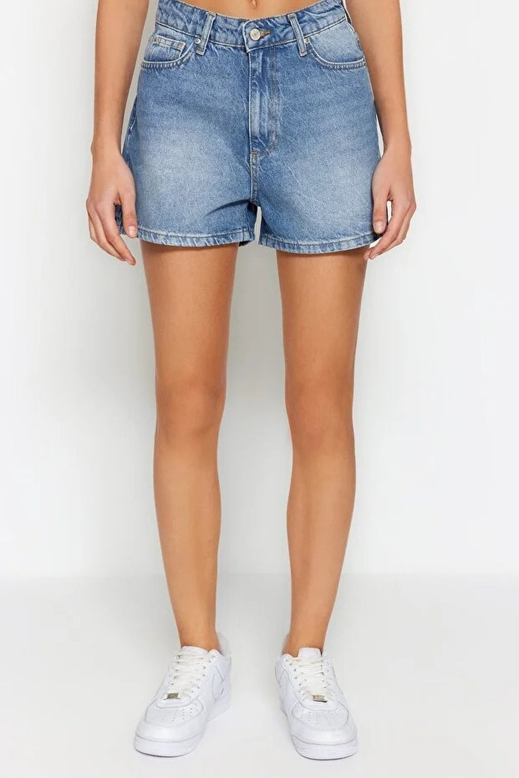 High-Waisted Denim Shorts