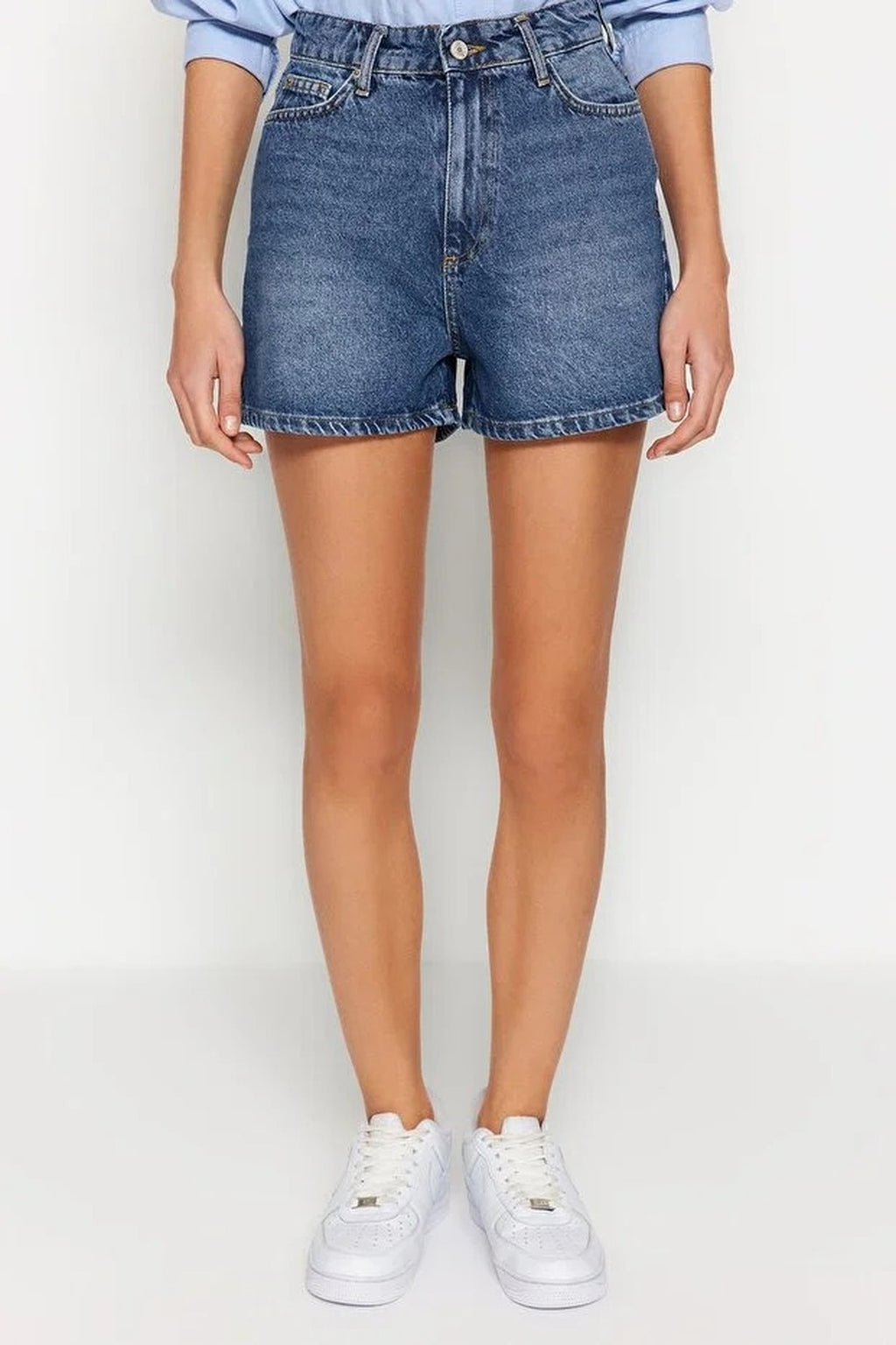 High-Waisted Denim Shorts