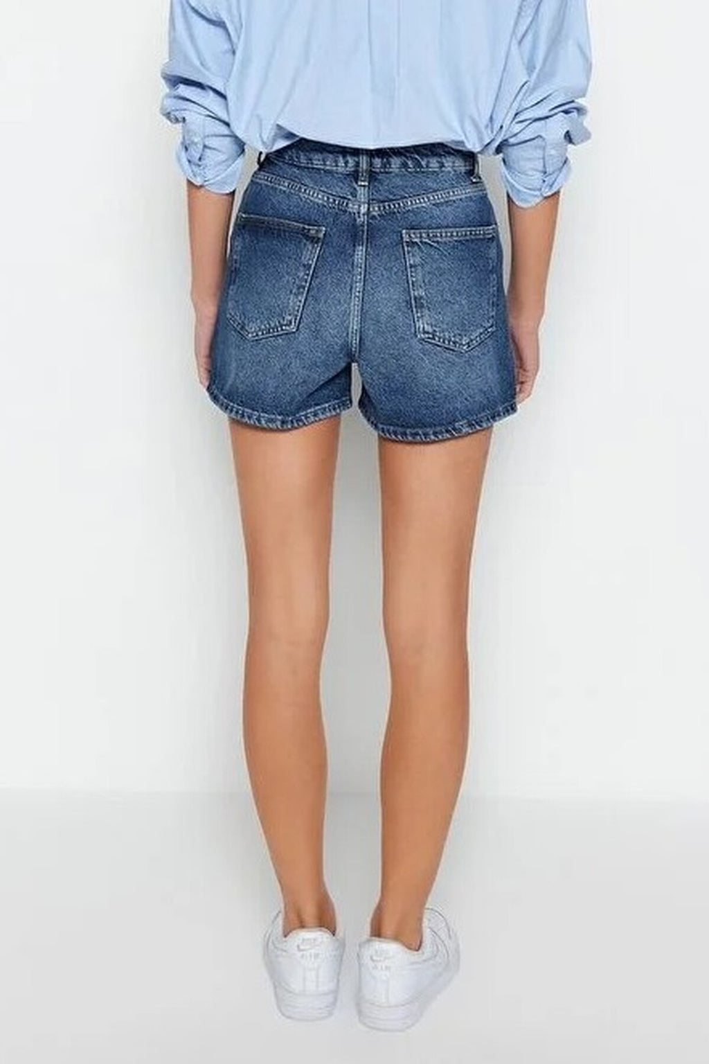 High-Waisted Denim Shorts