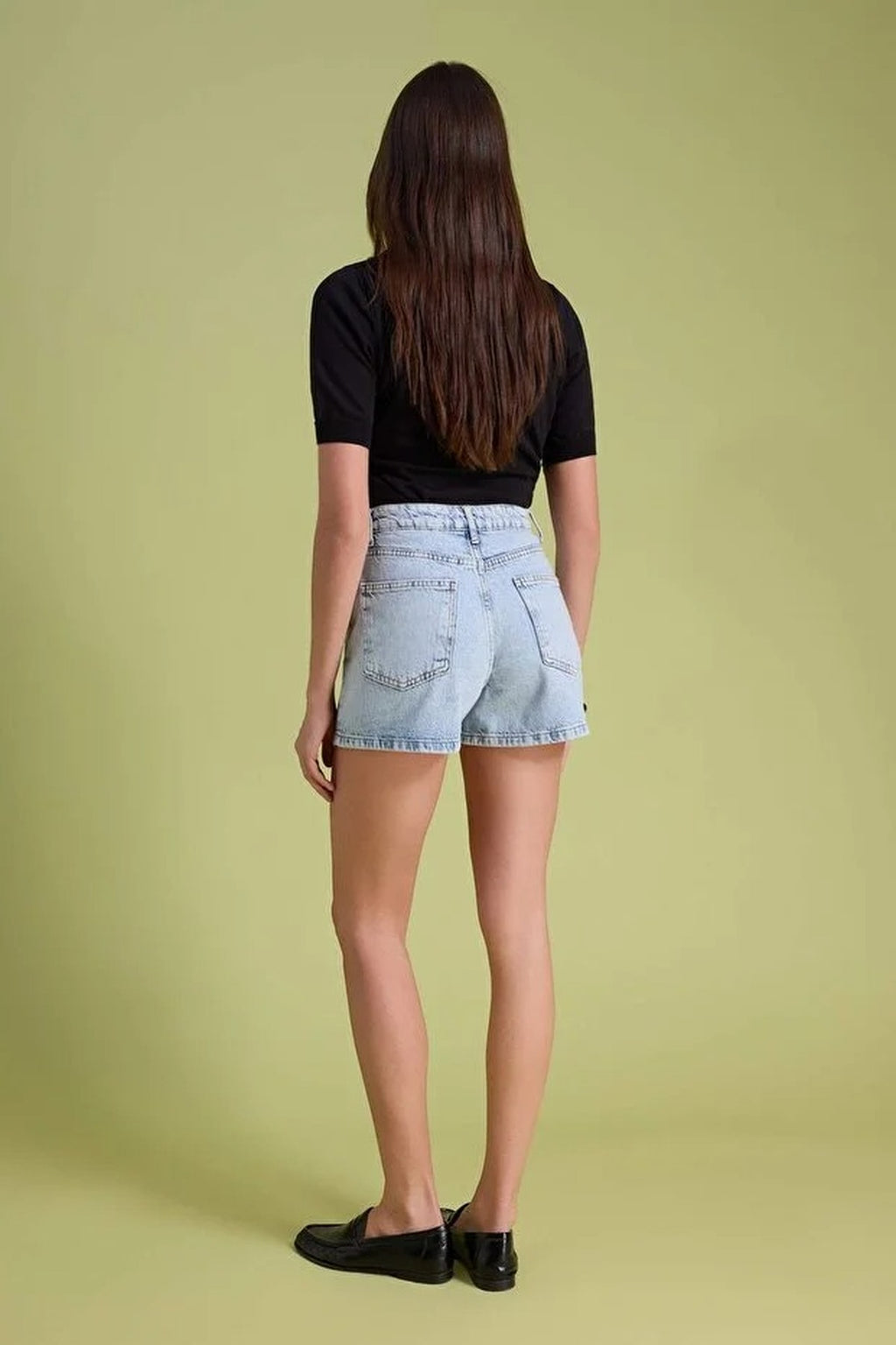 High-Waisted Denim Shorts