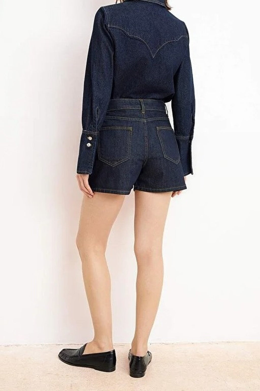 High-Waisted Denim Shorts