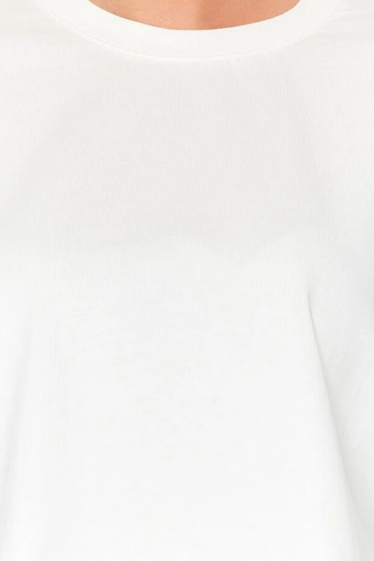 Relaxed Fit Crew Neck Crop T-Shirt
