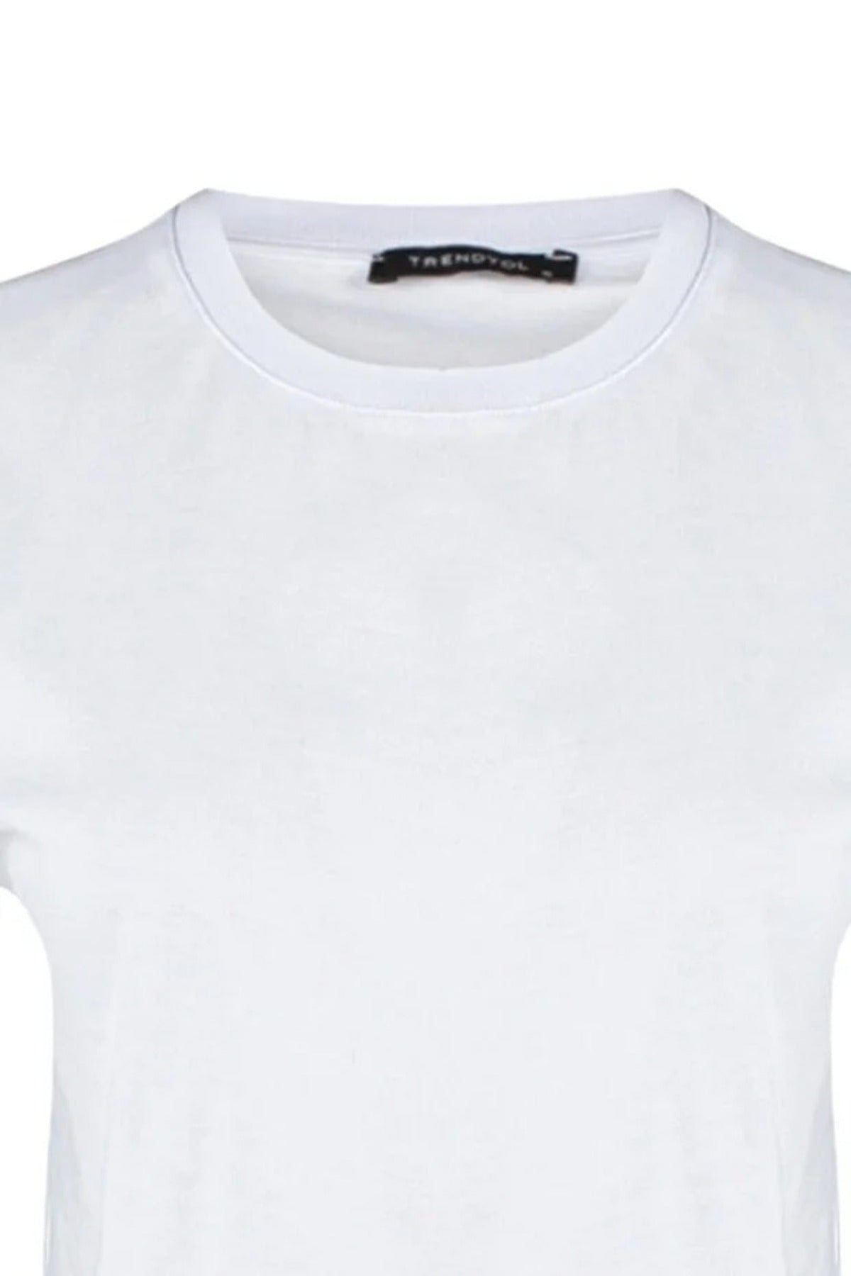 Relaxed Fit Crew Neck Crop T-Shirt