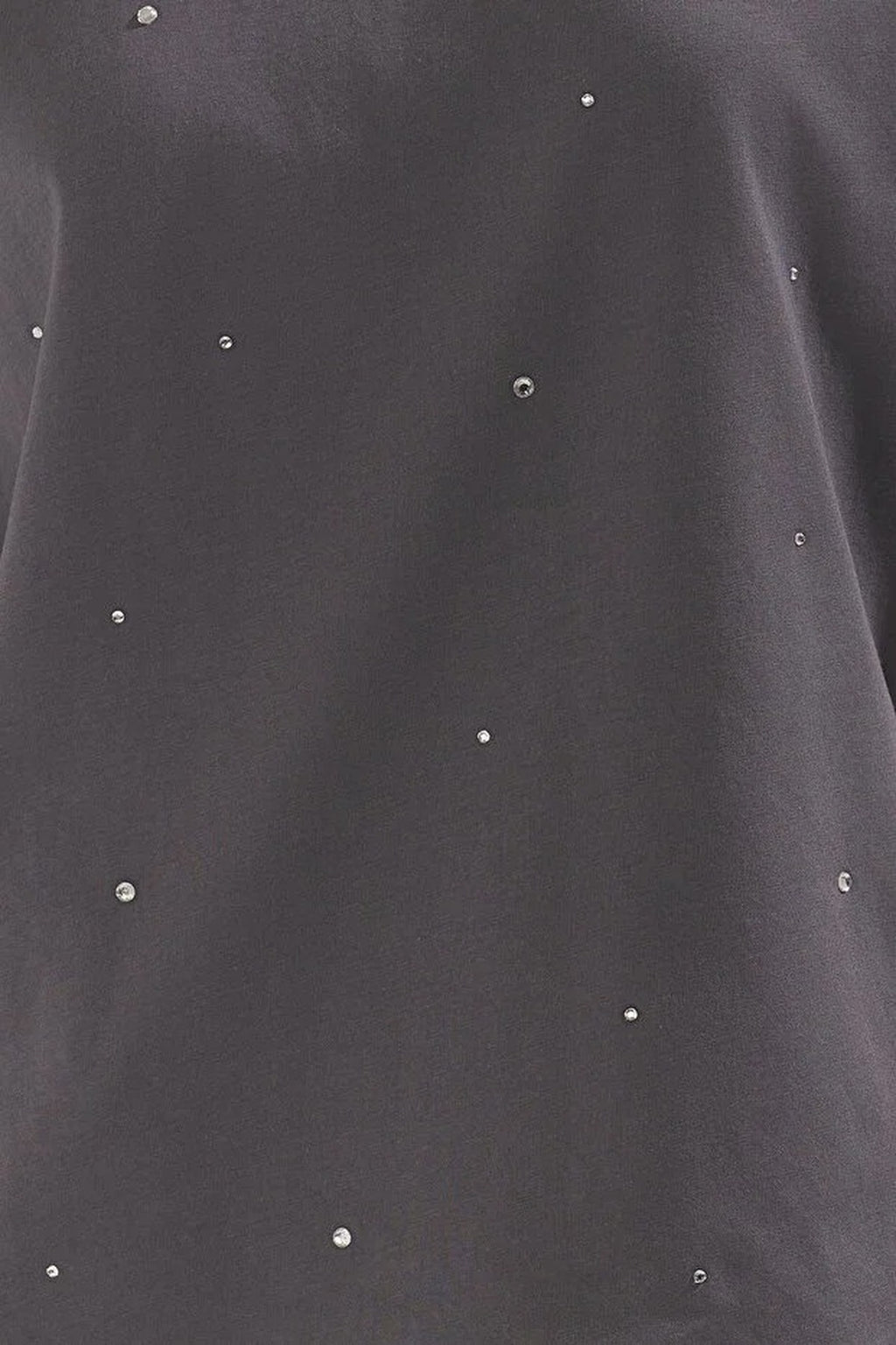 100% Cotton Stone Detail Crew Neck Knitted T-Shirt