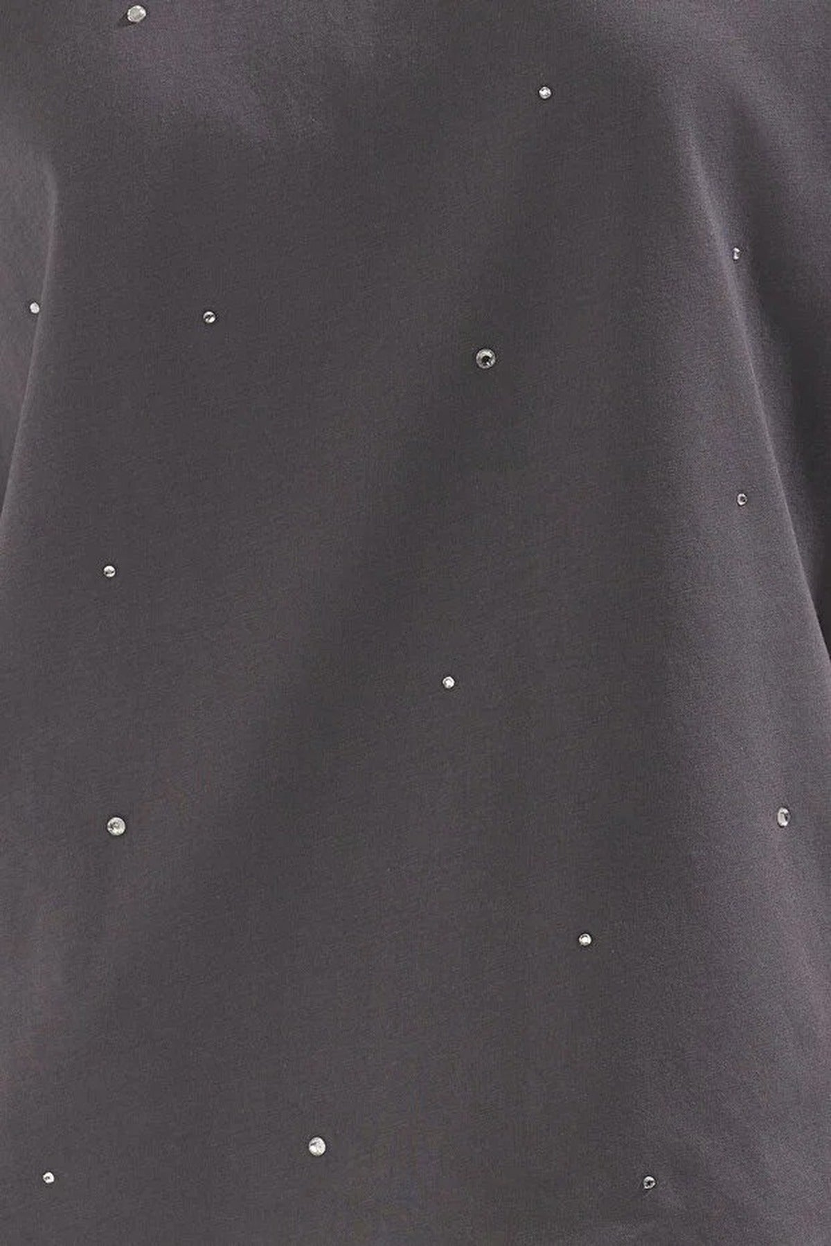100% Cotton Stone Detail Crew Neck Knitted T-Shirt