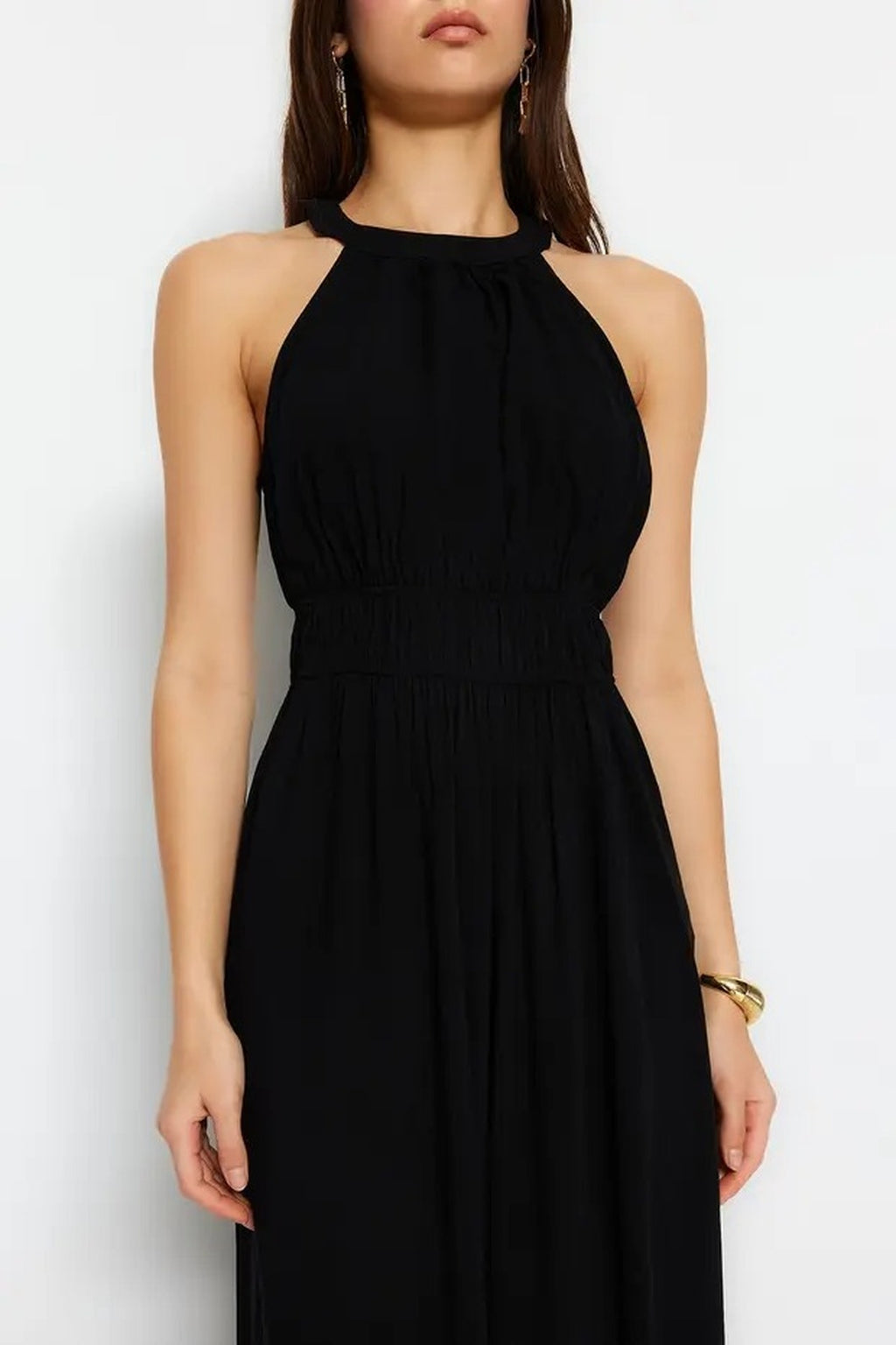 Halter Neck Wide Leg Maxi Jumpsuit