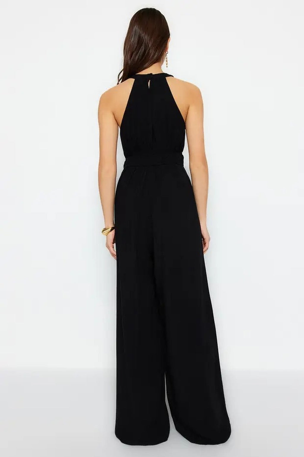 Halter Neck Wide Leg Maxi Jumpsuit
