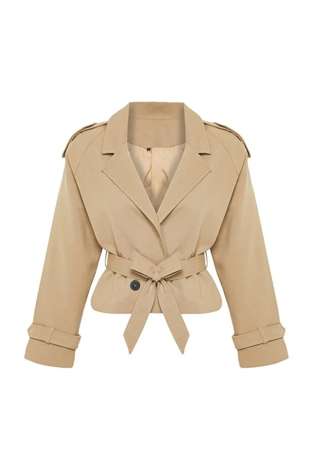 Woven Crop Blazer Jacket