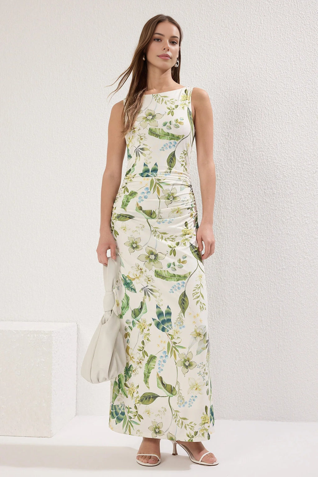 Printed Fitted Flexible Knit Pencil Dress
