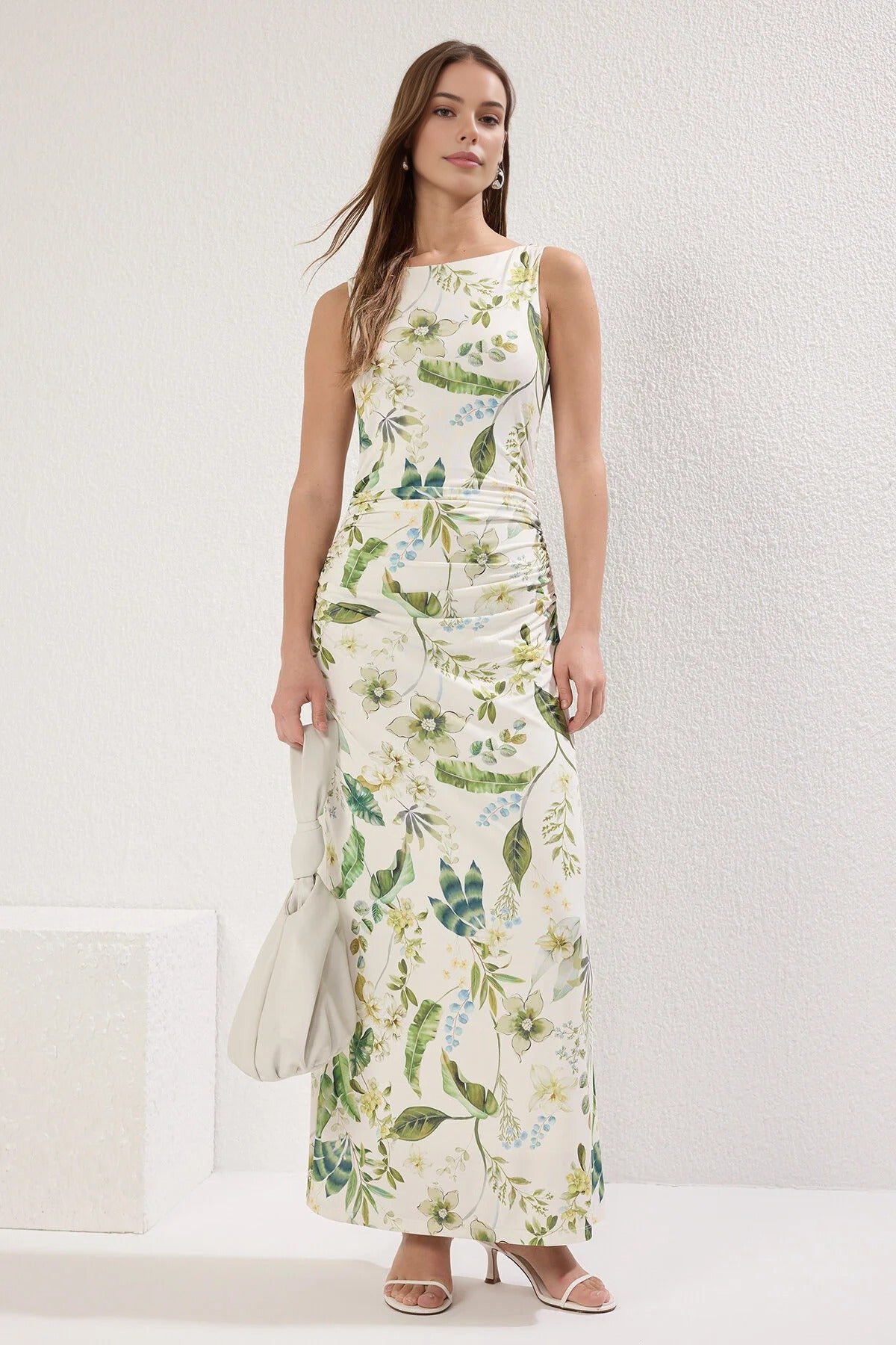 Printed Fitted Flexible Knit Pencil Dress