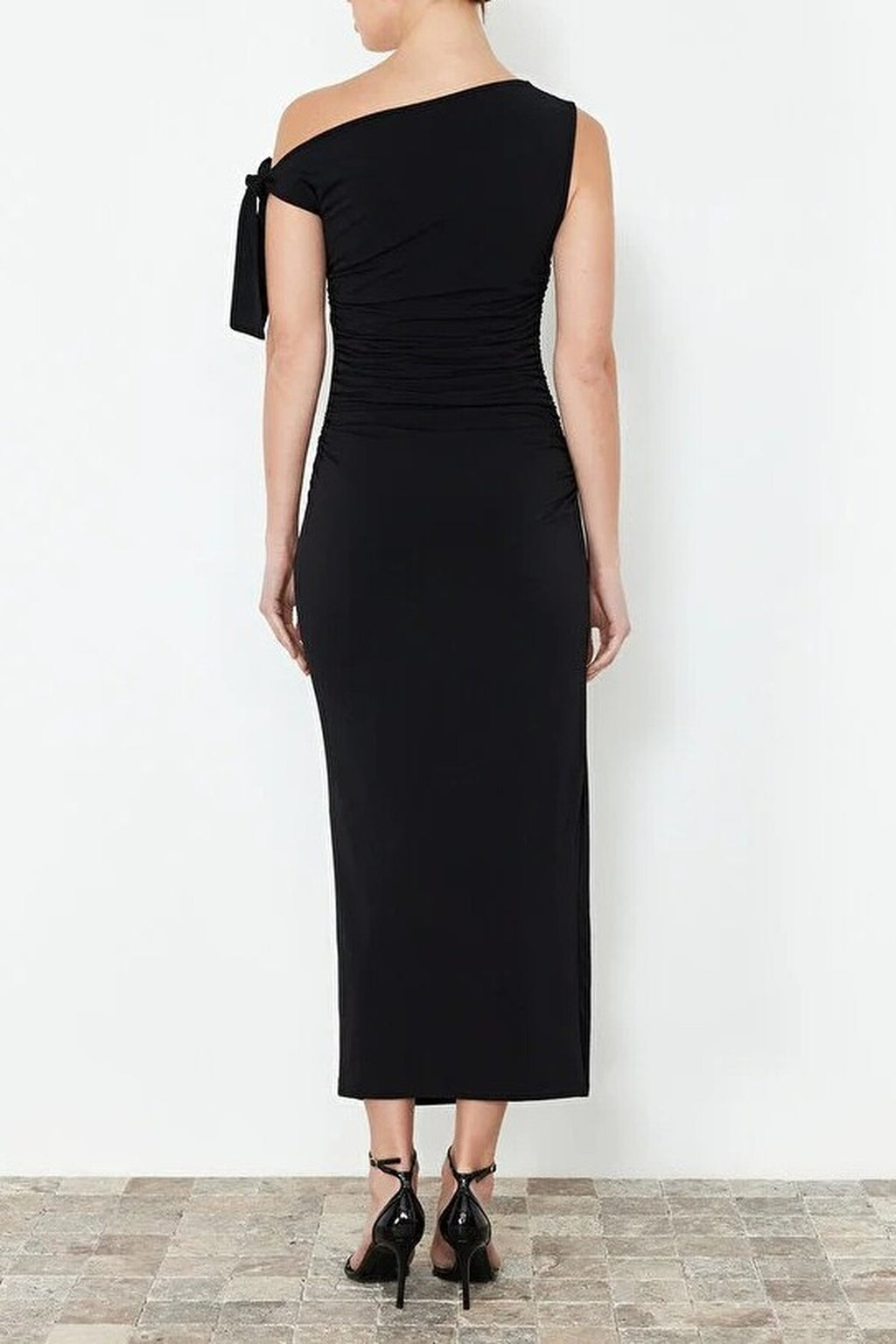 Fitted Maxi Stretch Pencil Knit Dress