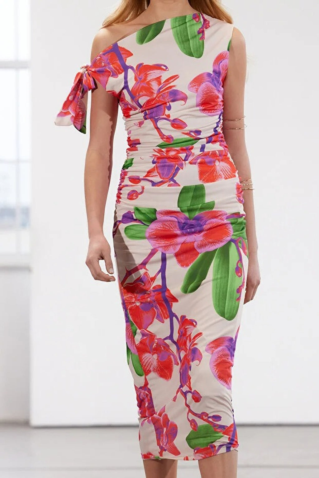 Fitted Maxi Stretch Pencil Knit Dress