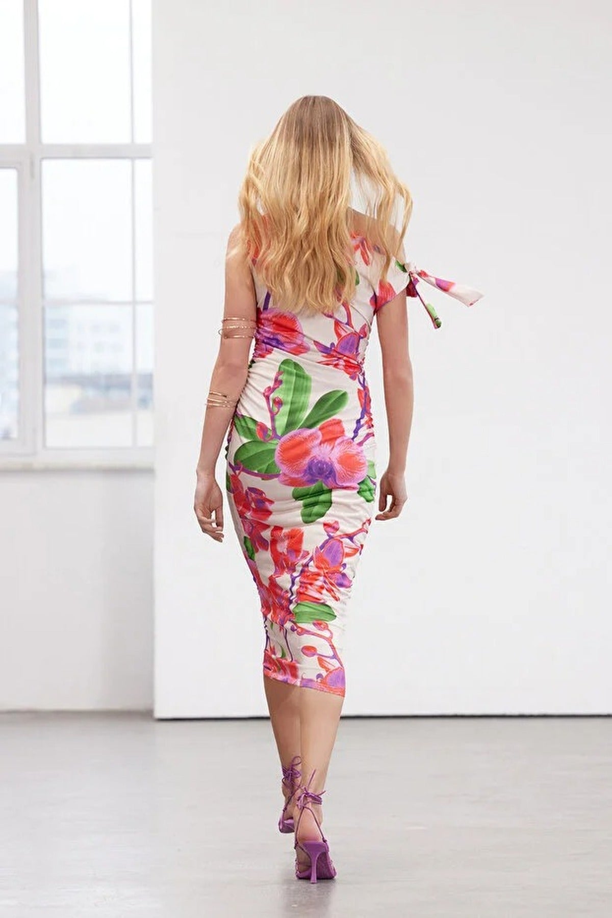 Fitted Maxi Stretch Pencil Knit Dress