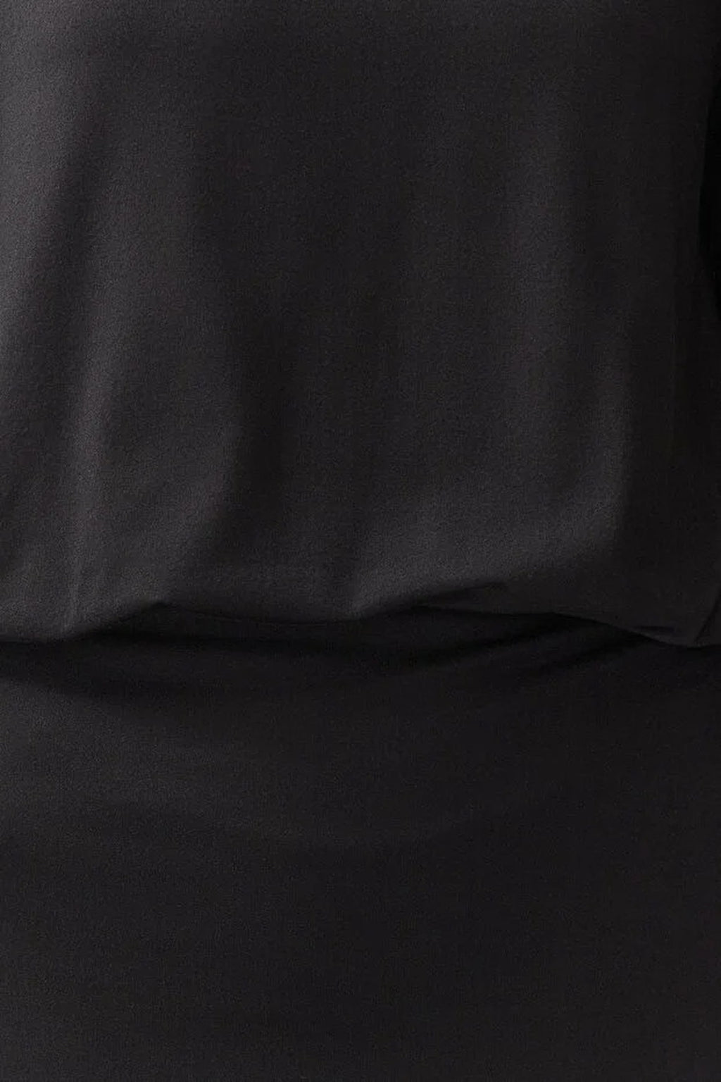 Soft Fabric Fitted Short-Sleeved Stretch Knit Dress