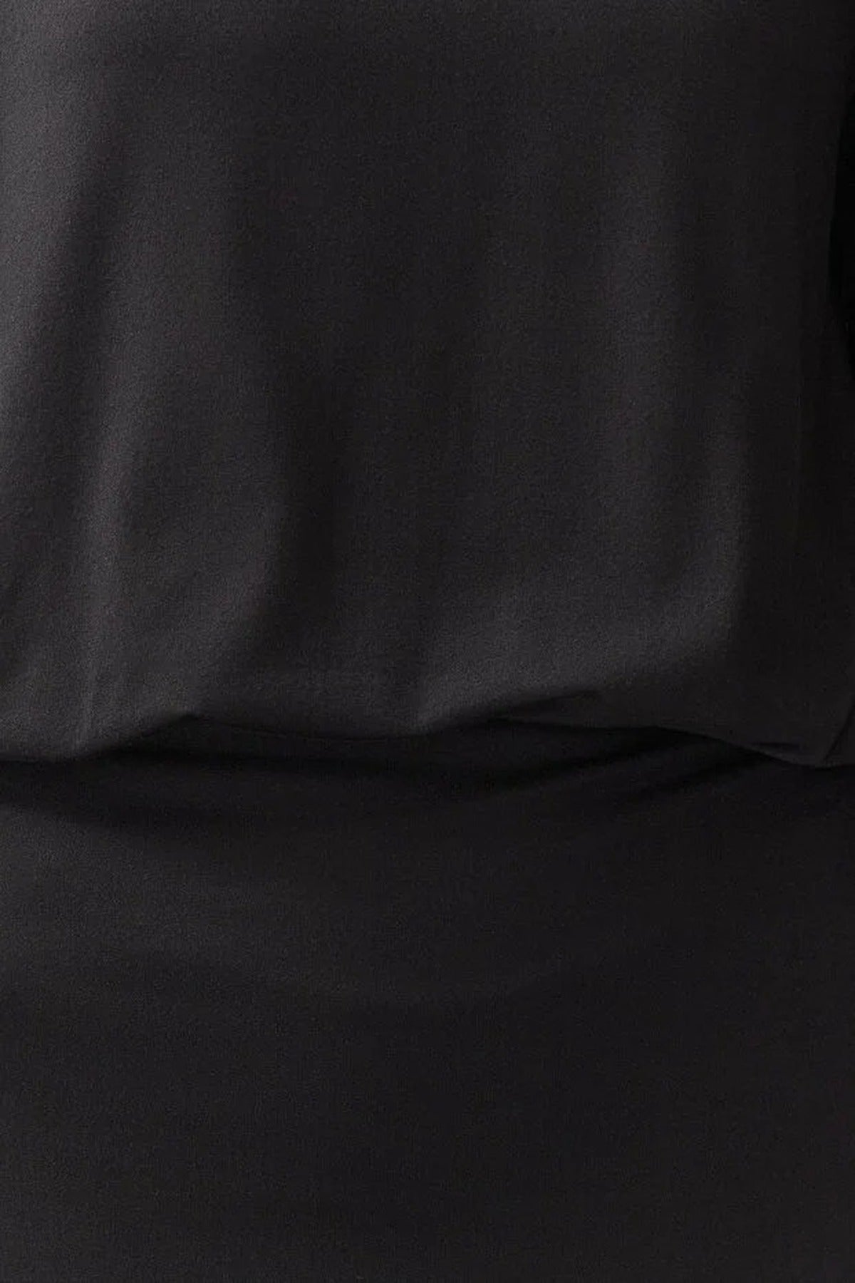 Soft Fabric Fitted Short-Sleeved Stretch Knit Dress