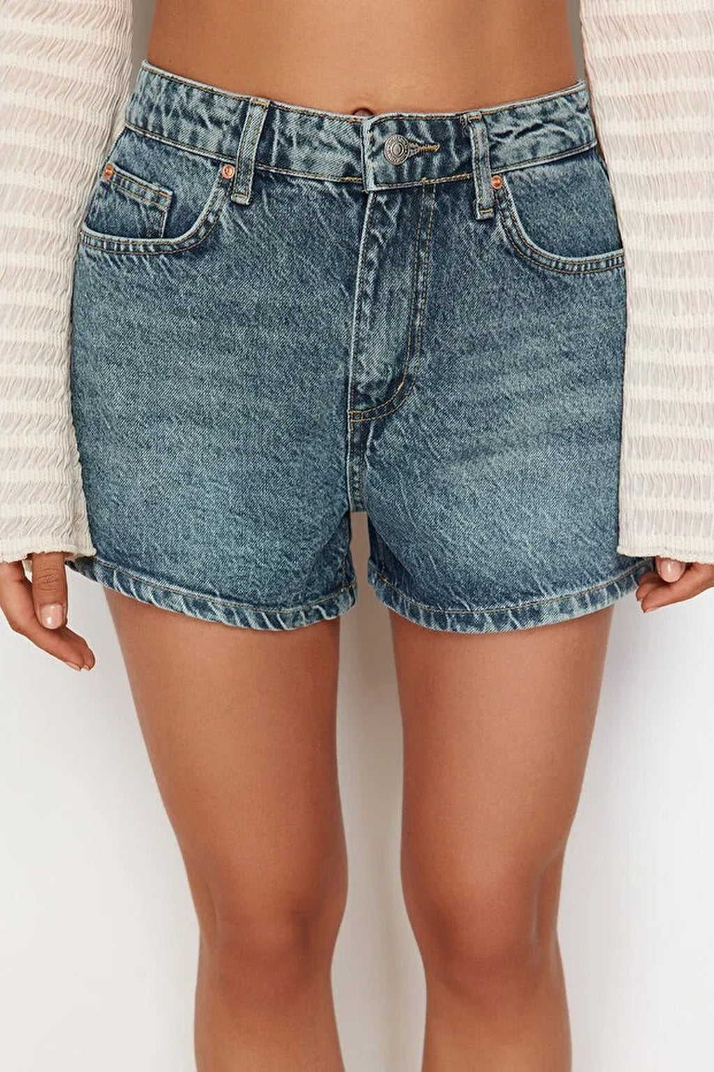 High Waist Mini Denim Shorts