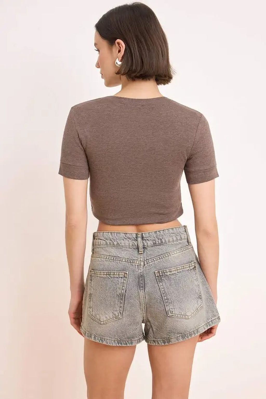 High Waist Mini Denim Shorts