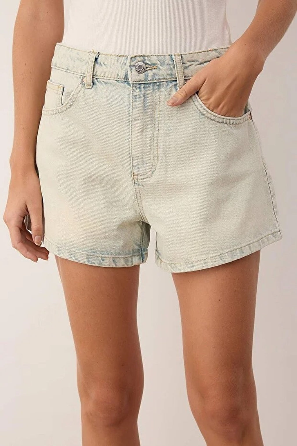 High Waist Mini Denim Shorts