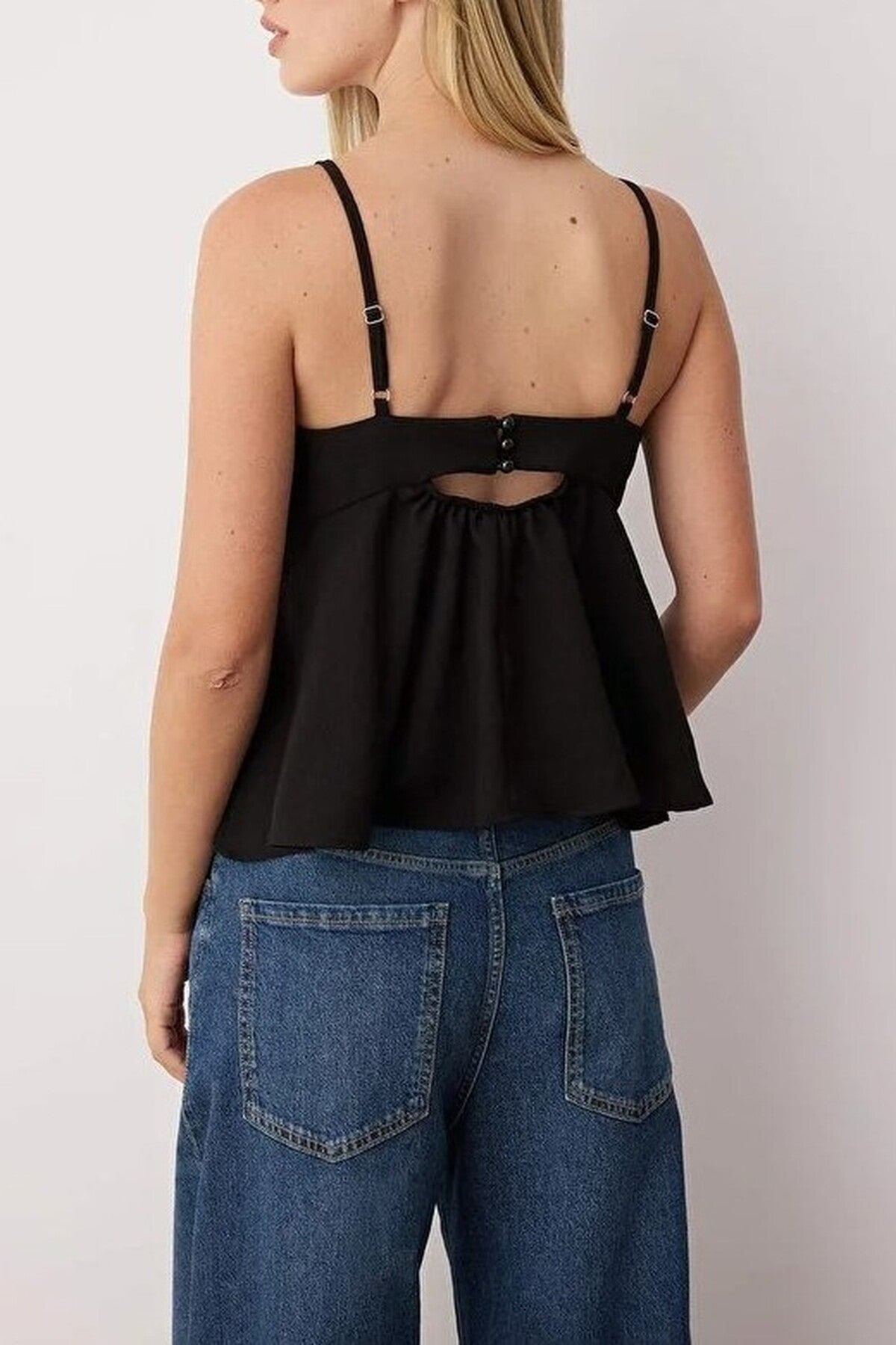Linen-Look Woven Blouse with Bow Detail