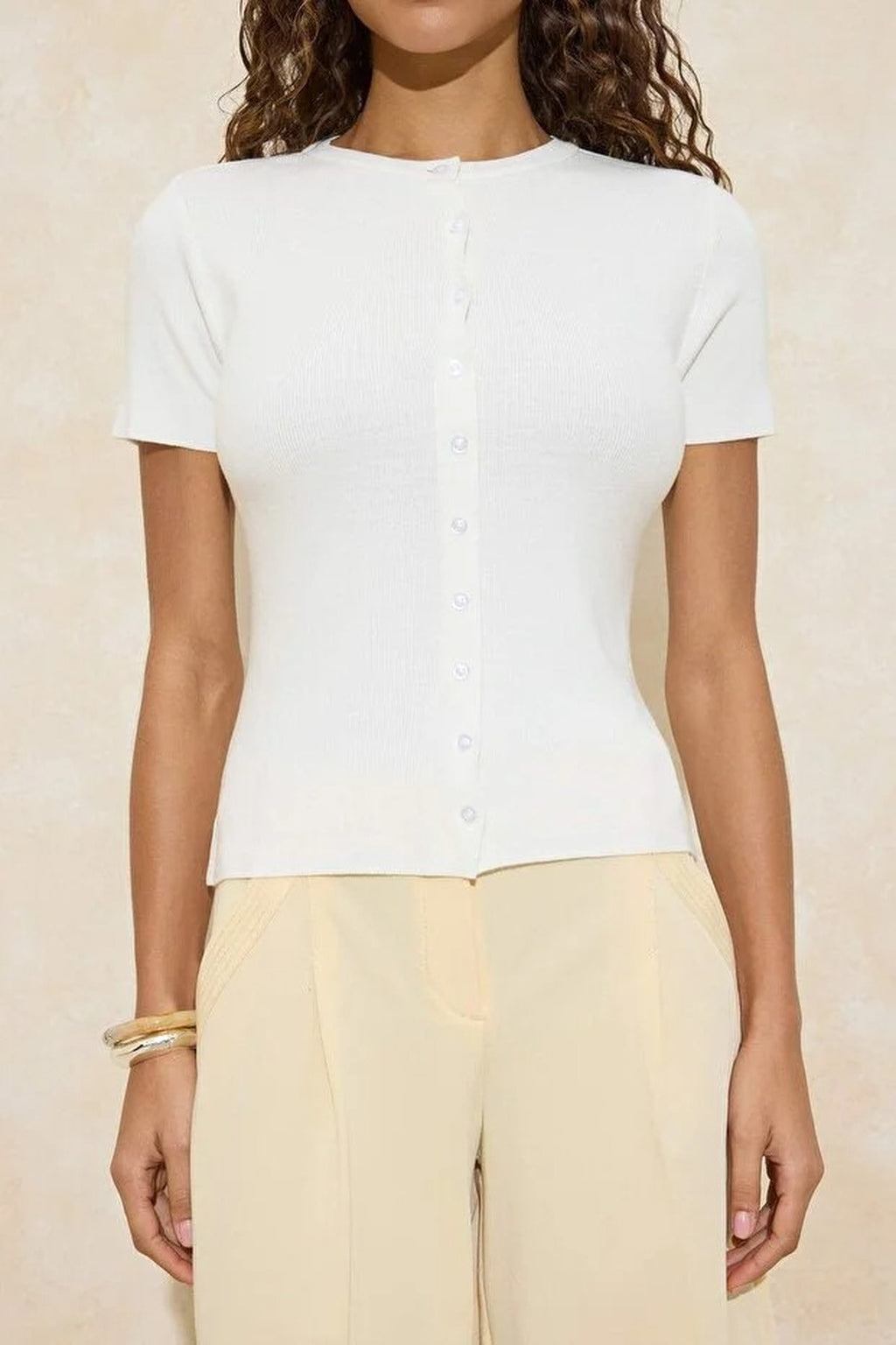Crew Neck Thin Knit Blouse