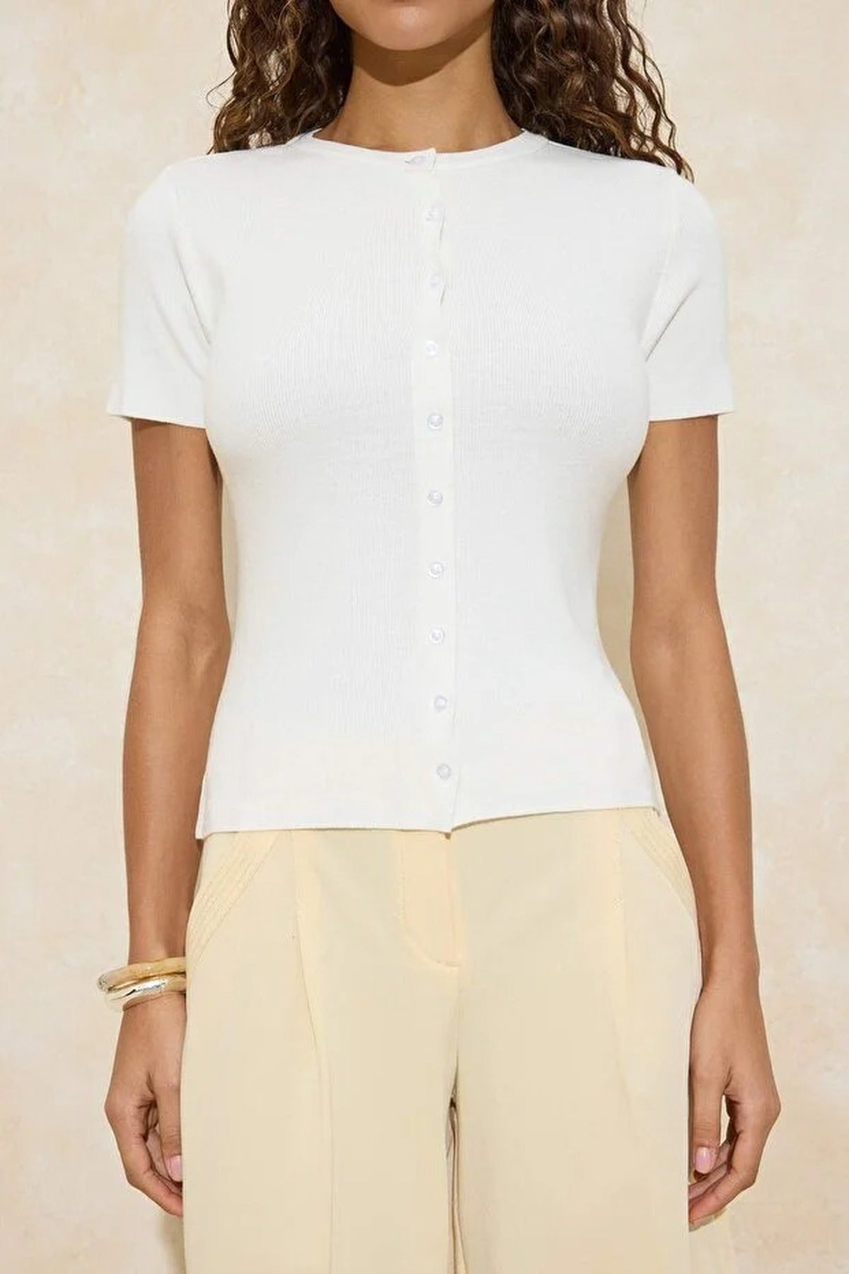 Crew Neck Thin Knit Blouse