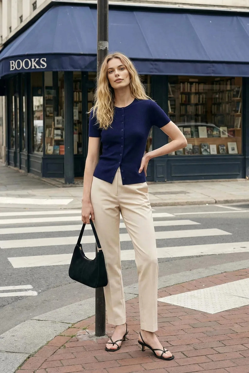 Crew Neck Thin Knit Blouse