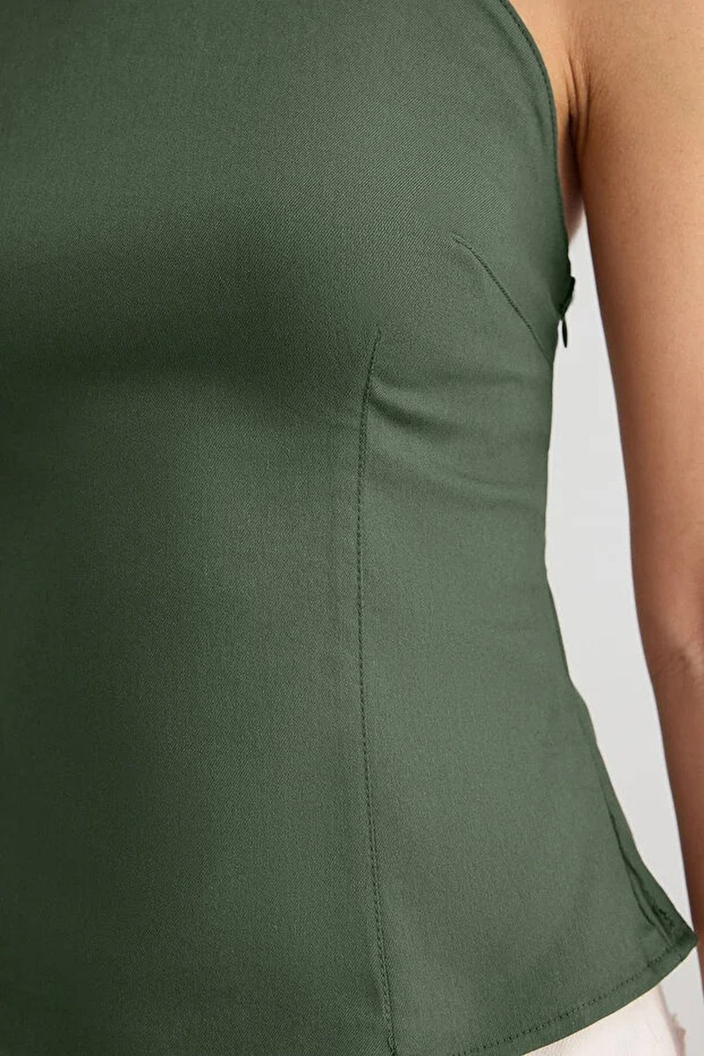 Thin-strapped Woven Blouse