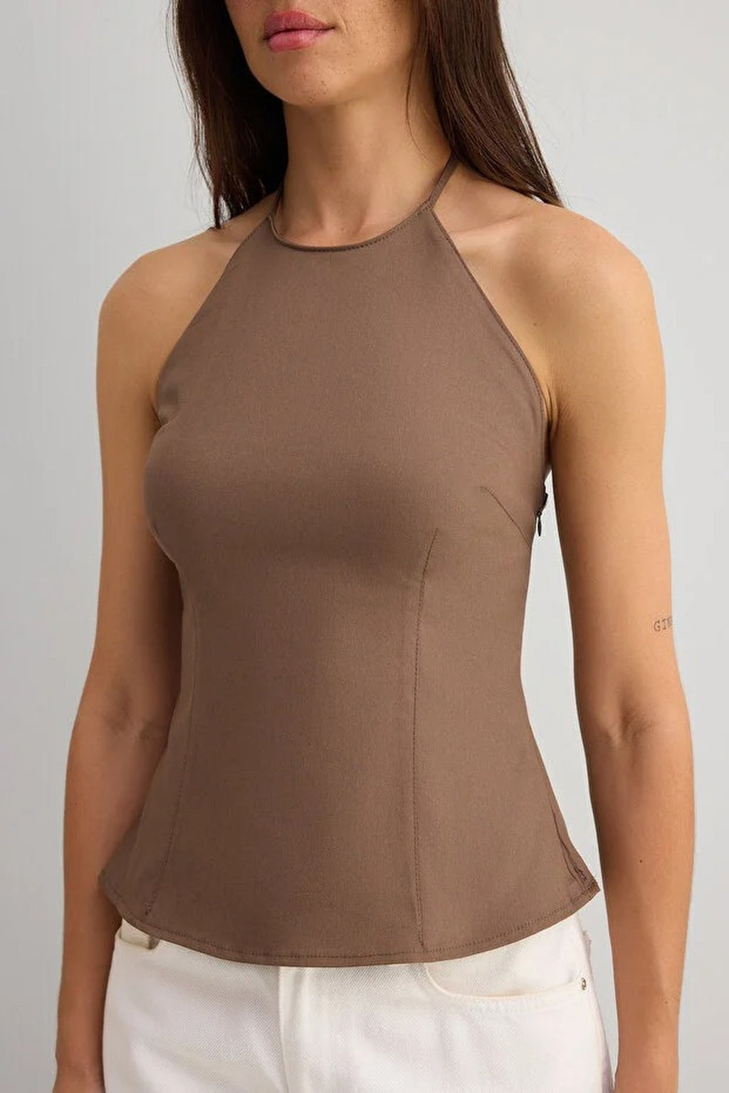 Thin-strapped Woven Blouse