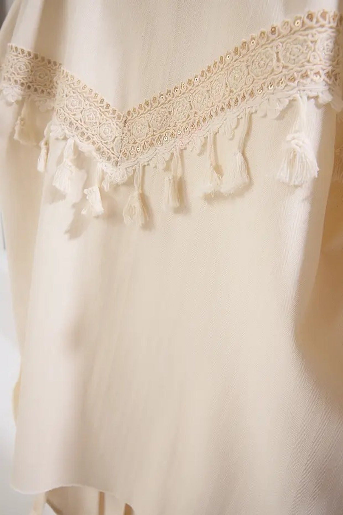 Regular Gabardine Jacket with Lace Back Detail and Pockets