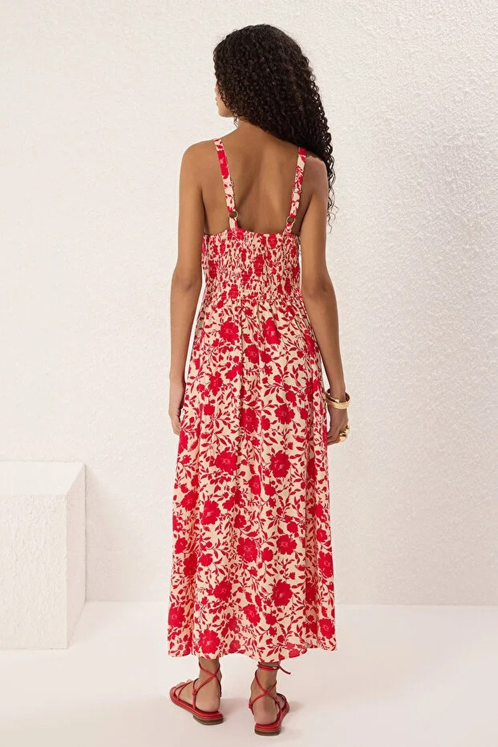 Floral Midi Woven Dress