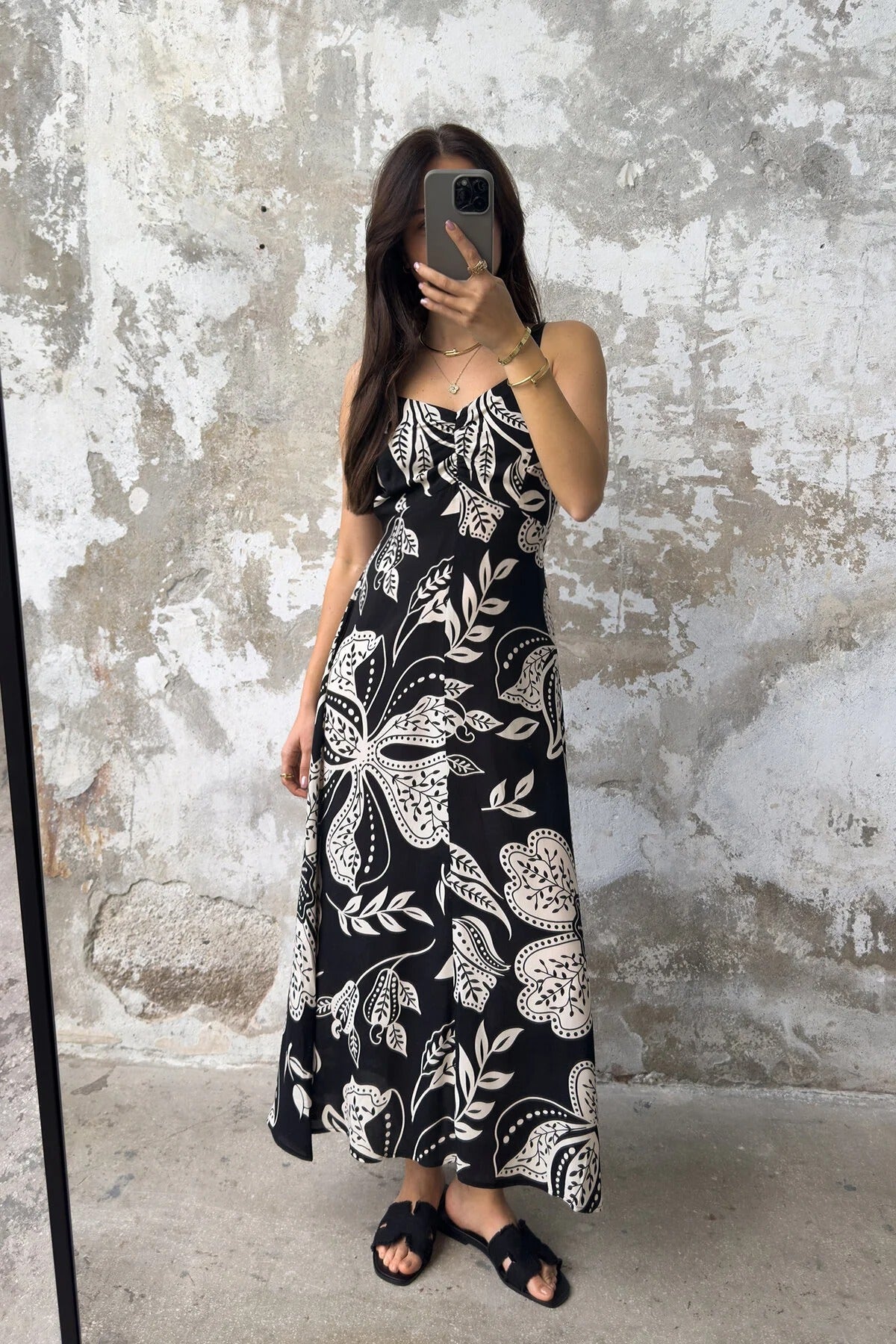 Floral Midi Woven Dress