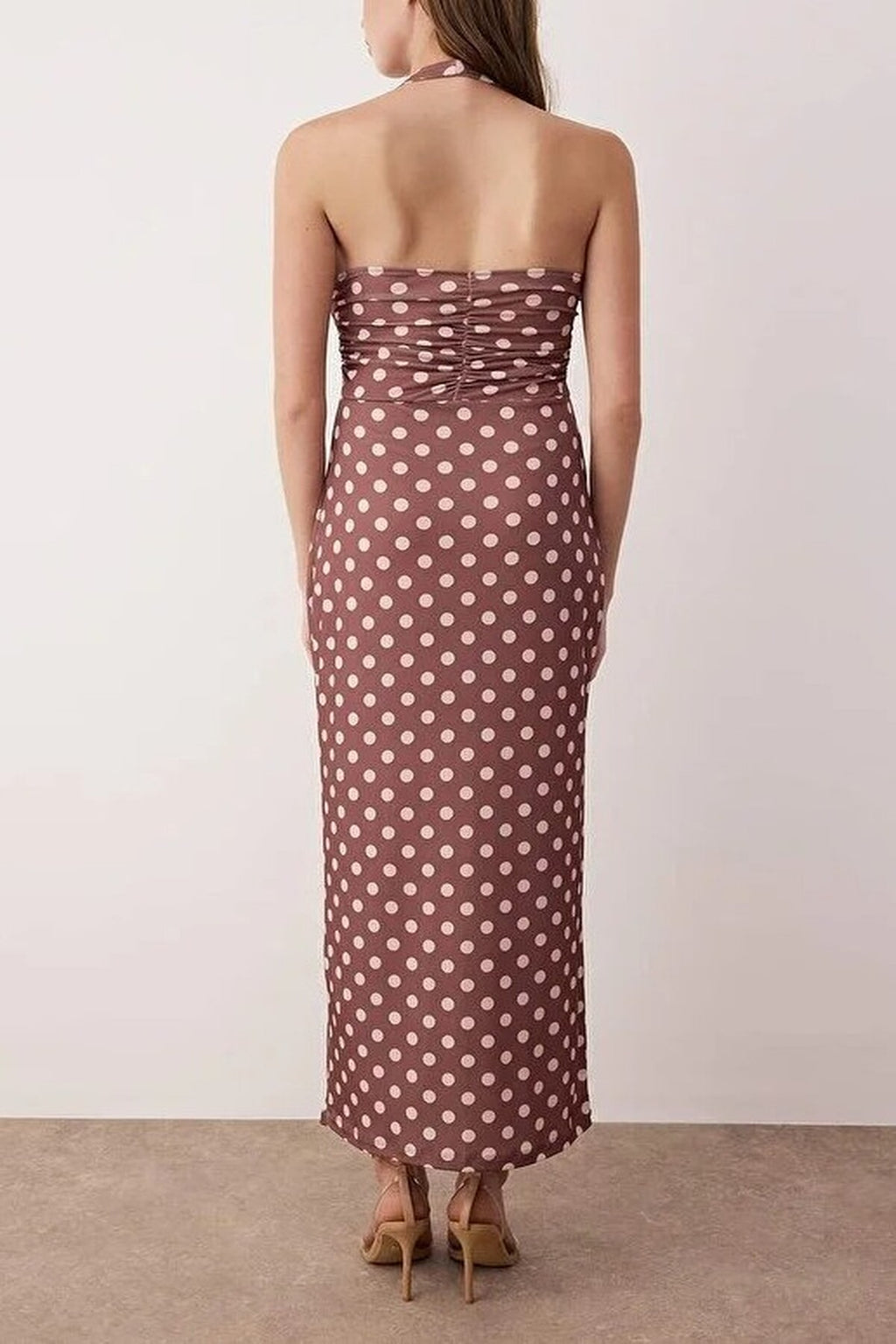 Polka Dot Maxi Knit Dress