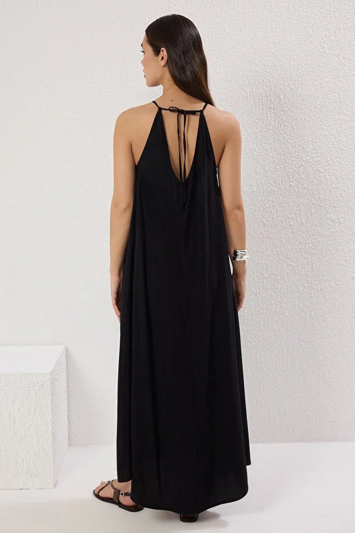 Halter Neck Wide Fit Maxi Dress