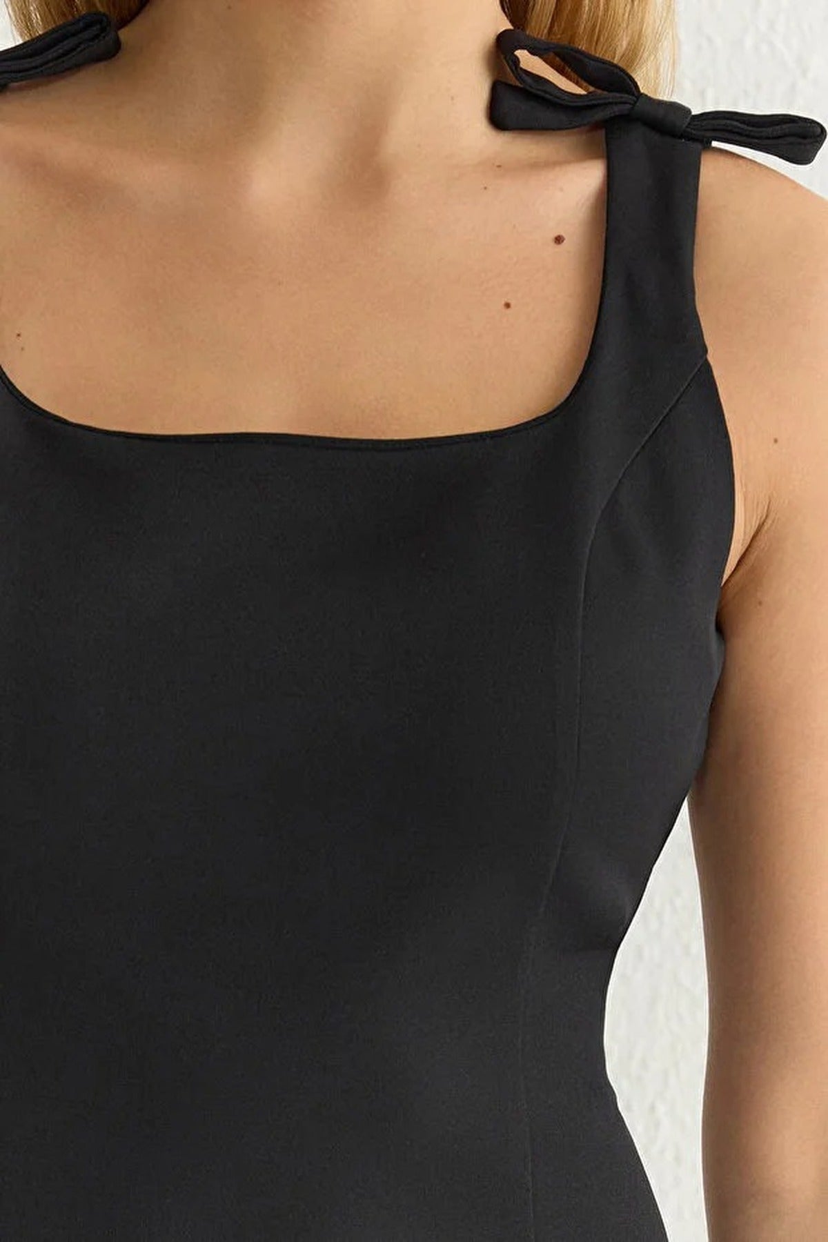 A-Line Mini Woven Dress with Bow