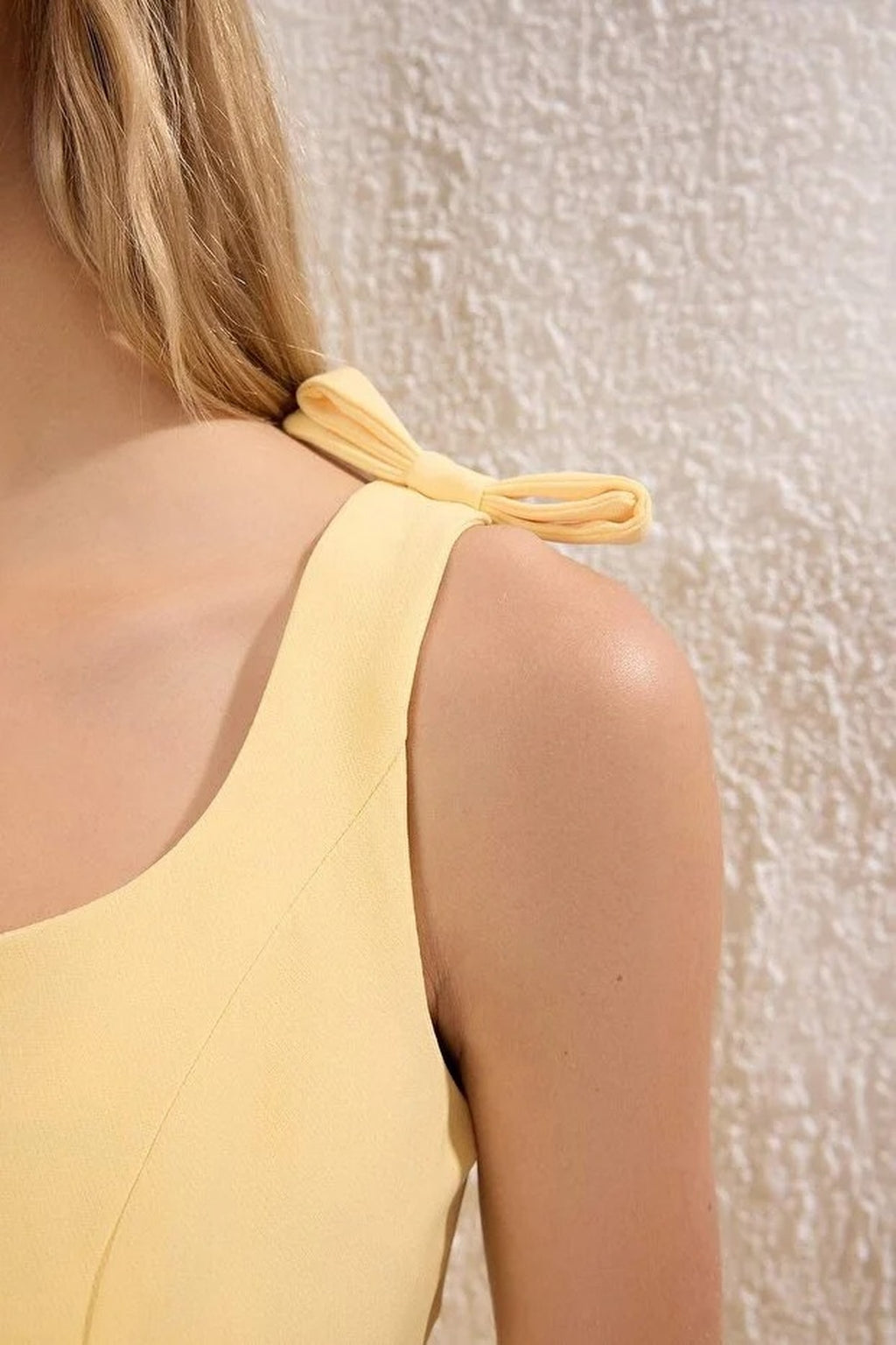 A-Line Mini Woven Dress with Bow
