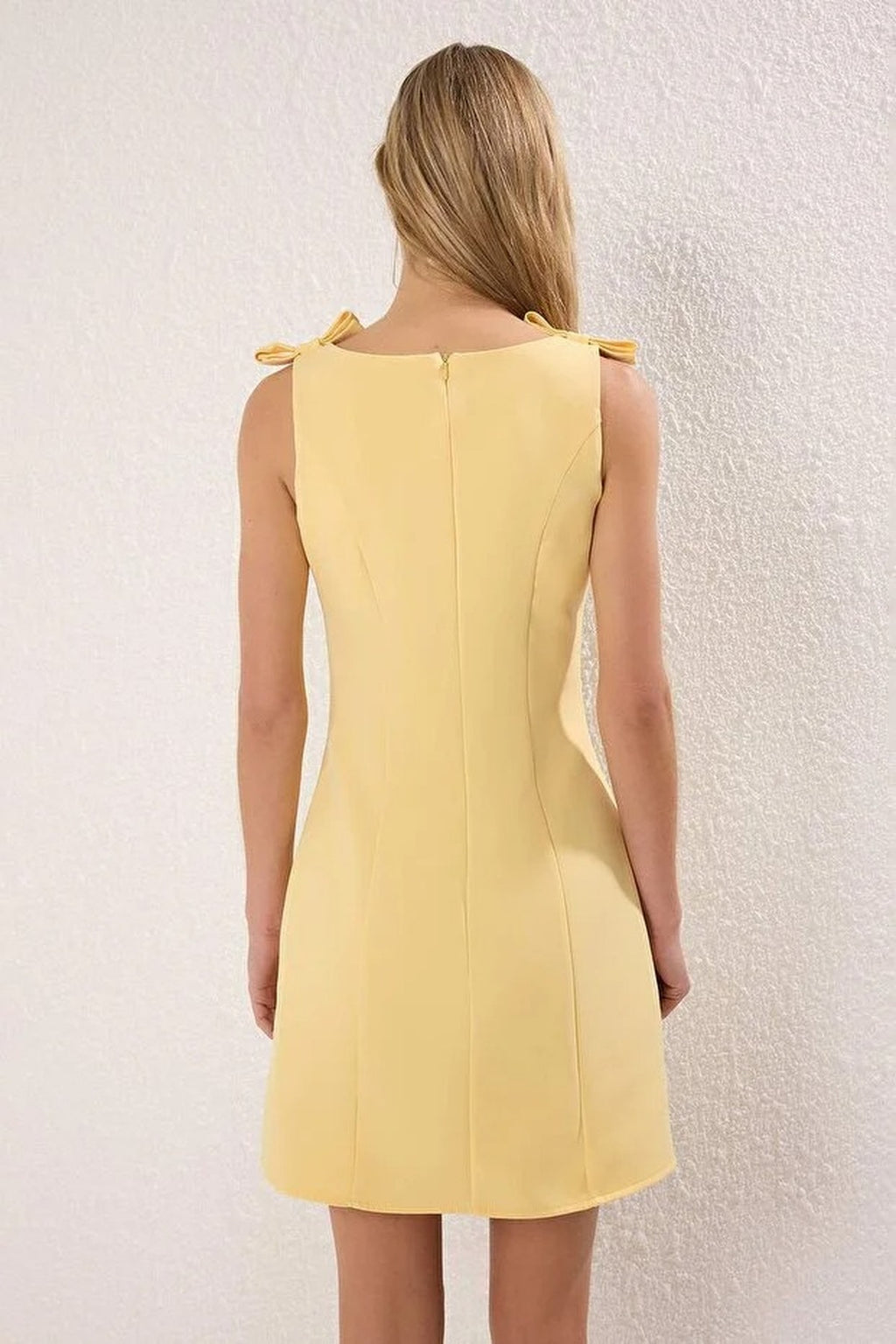 A-Line Mini Woven Dress with Bow