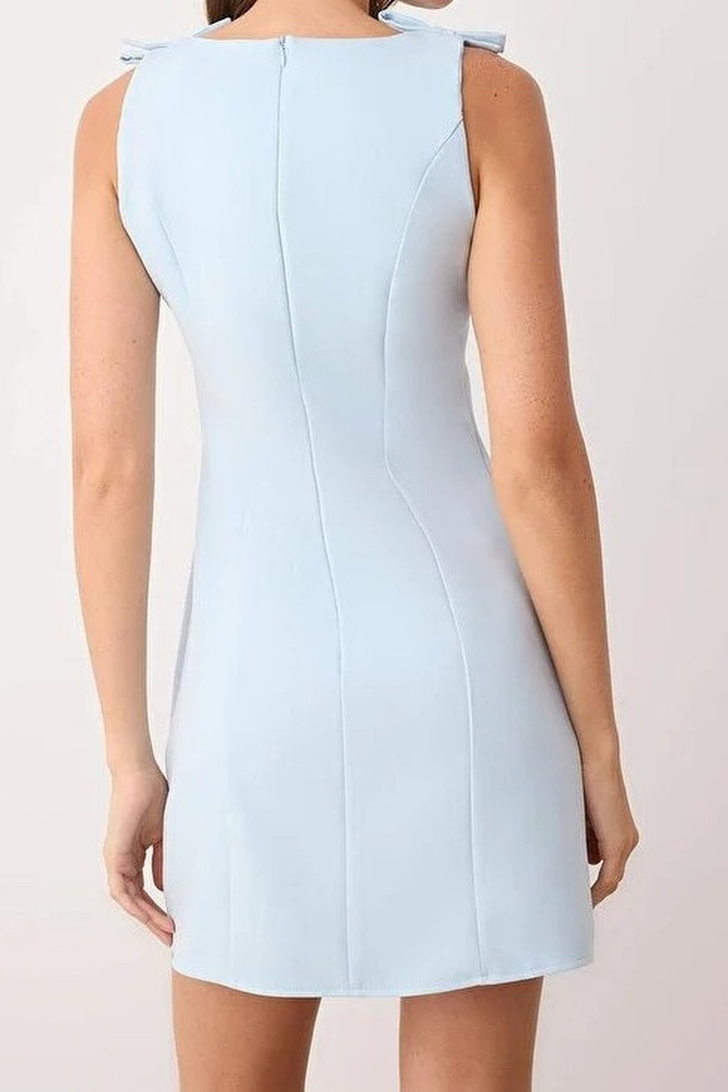 A-Line Mini Woven Dress with Bow