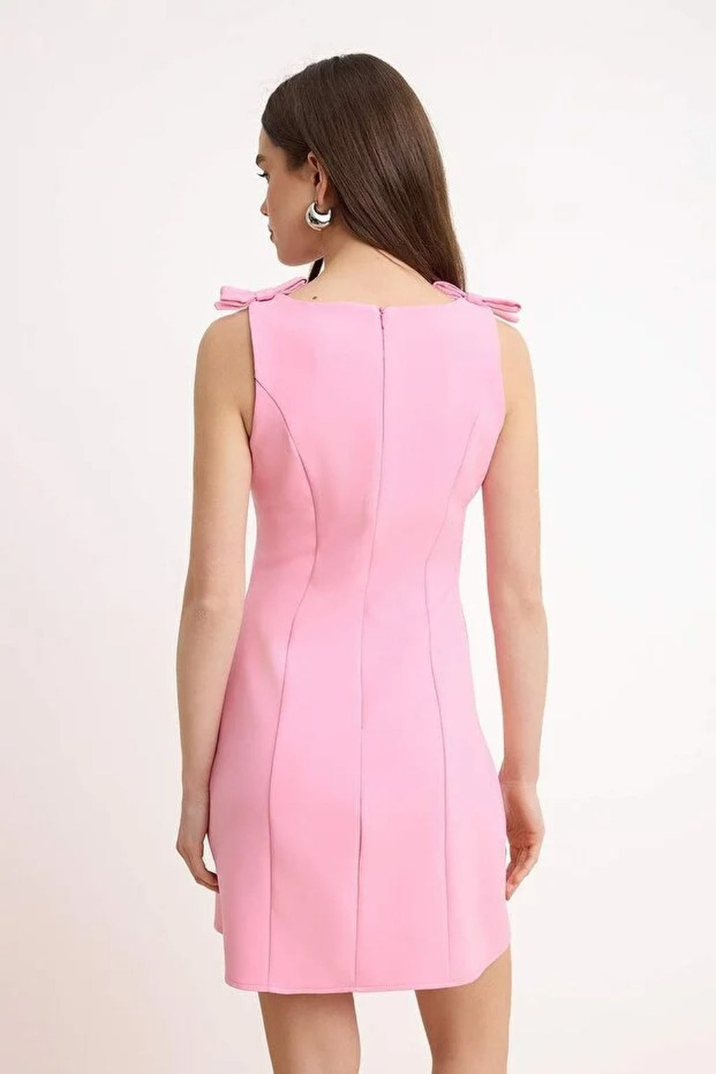 A-Line Mini Woven Dress with Bow