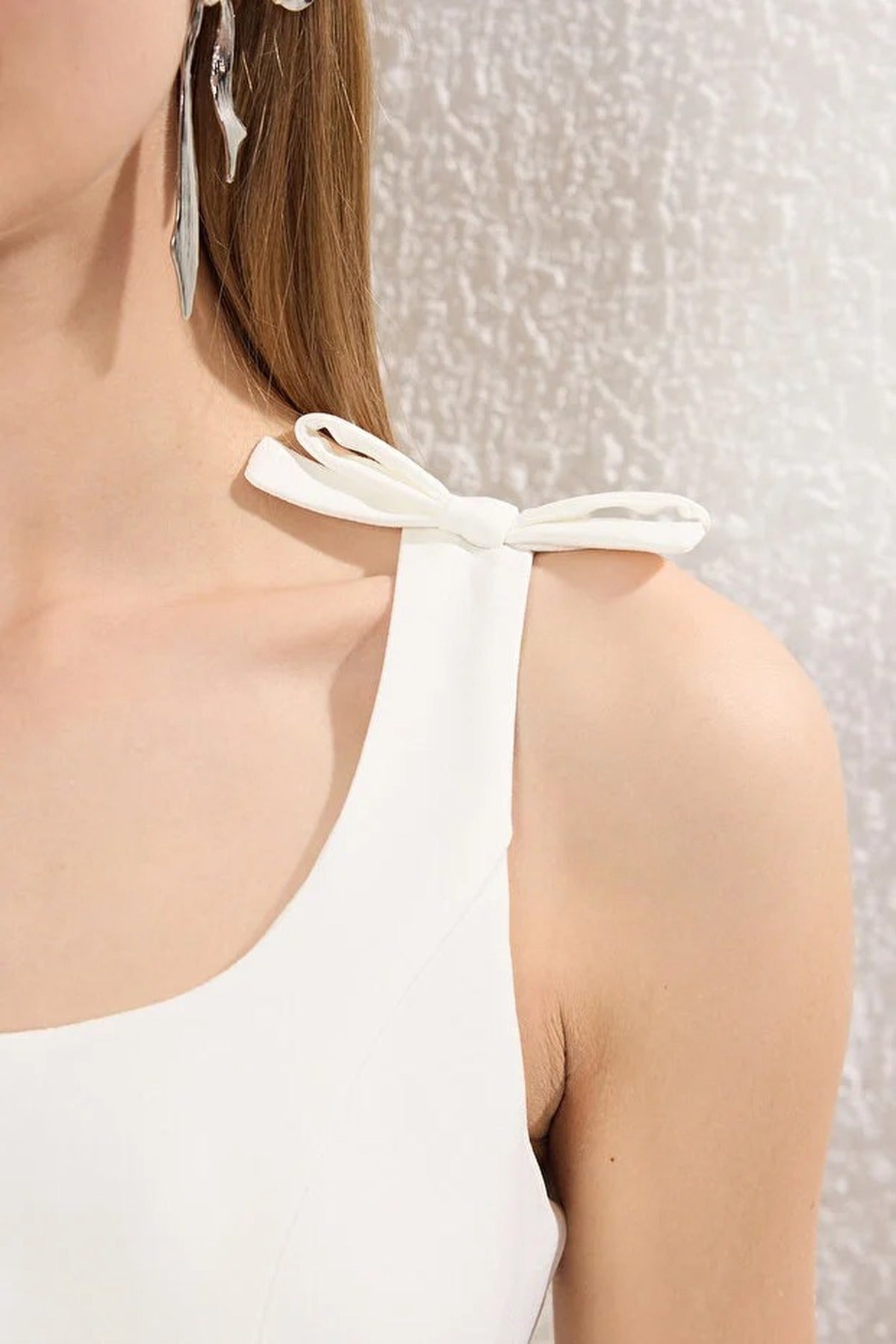 A-Line Mini Woven Dress with Bow
