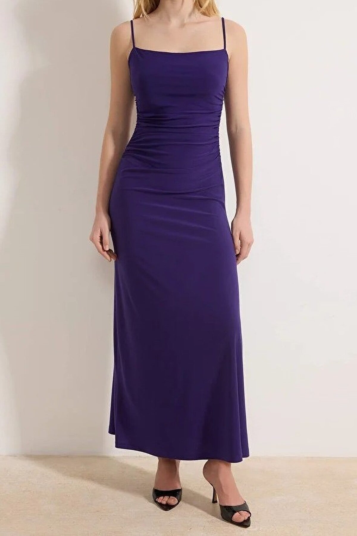 Strappy Backless A-line Maxi Knit Dress