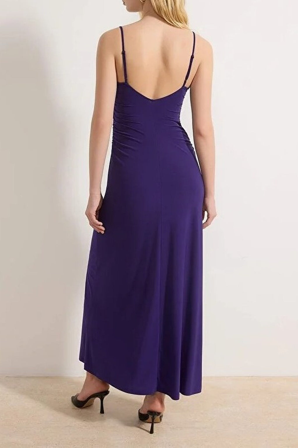 Strappy Backless A-line Maxi Knit Dress