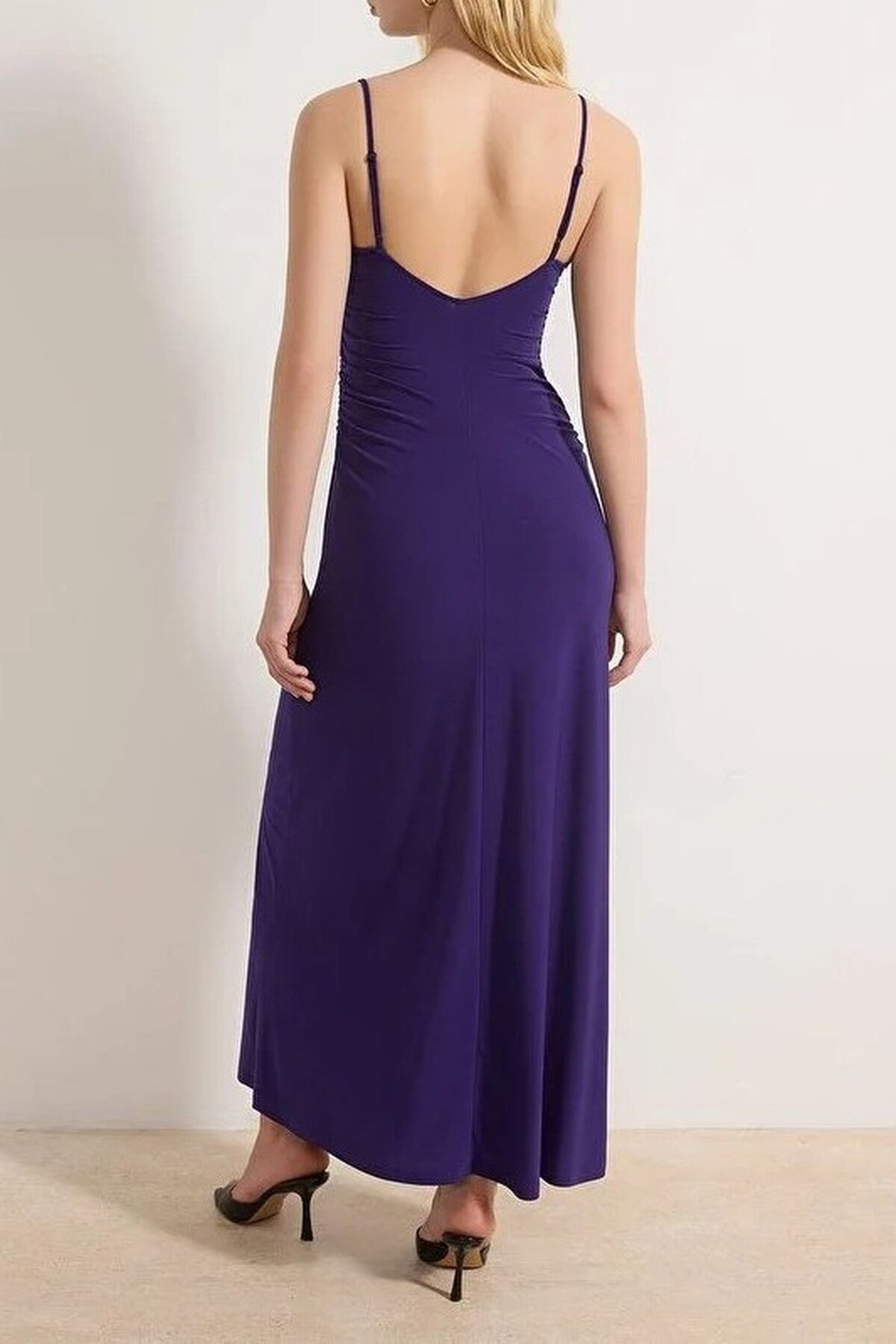 Strappy Backless A-line Maxi Knit Dress