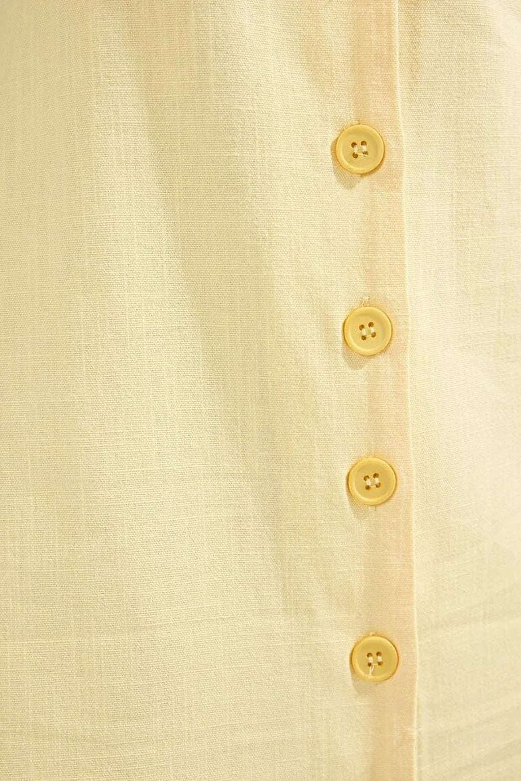 Belted Linen Blend V Neck Midi Shirt Dress