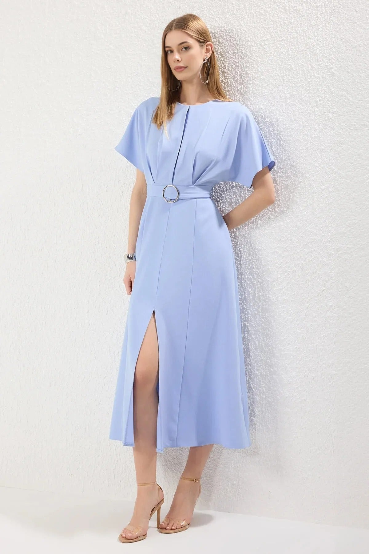 A-Line Dress with Belt Detail