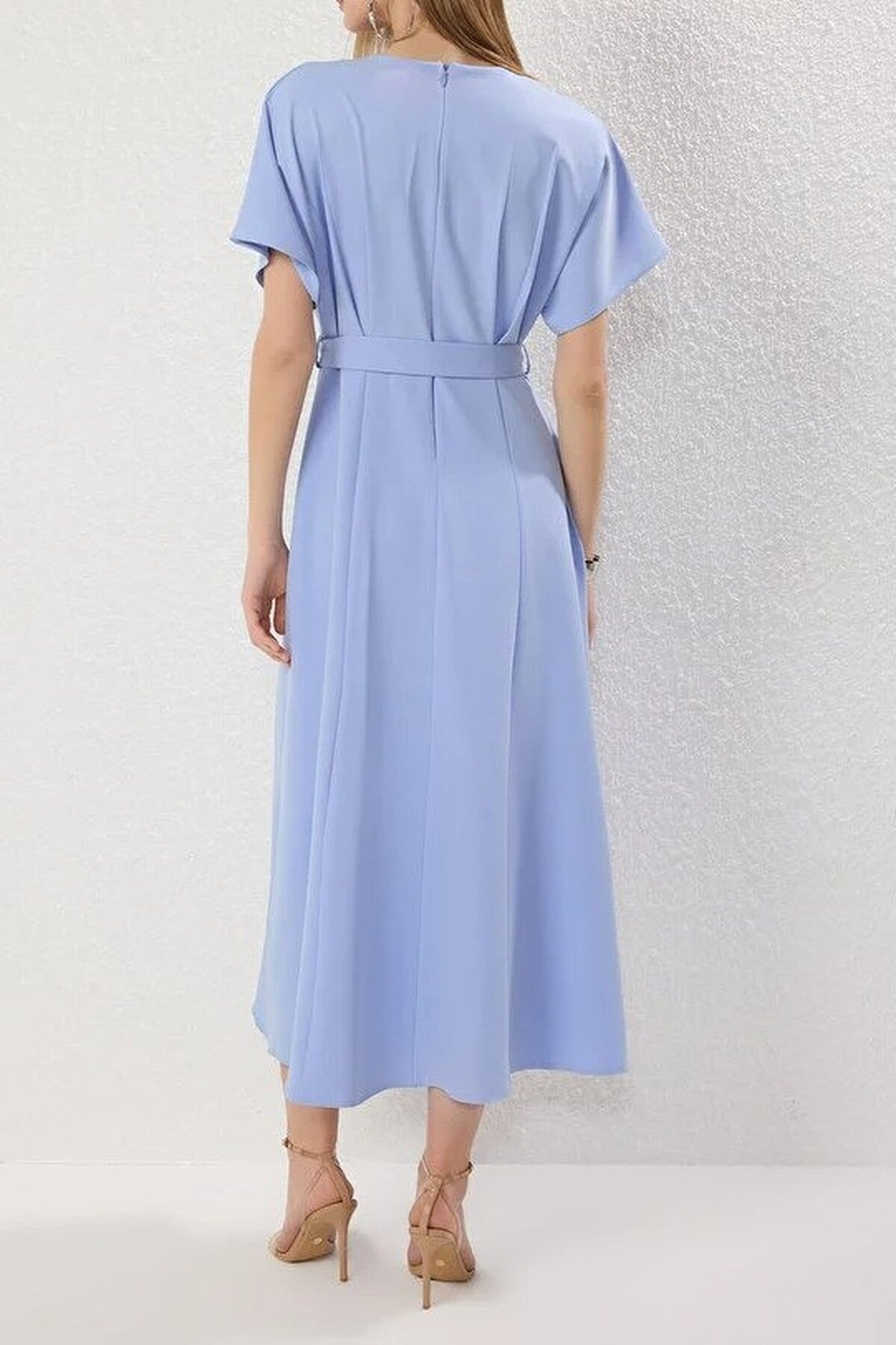 A-Line Dress with Belt Detail