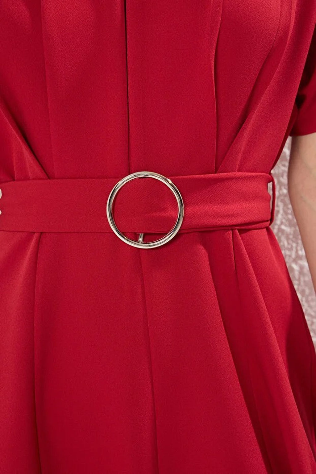 A-Line Dress with Belt Detail