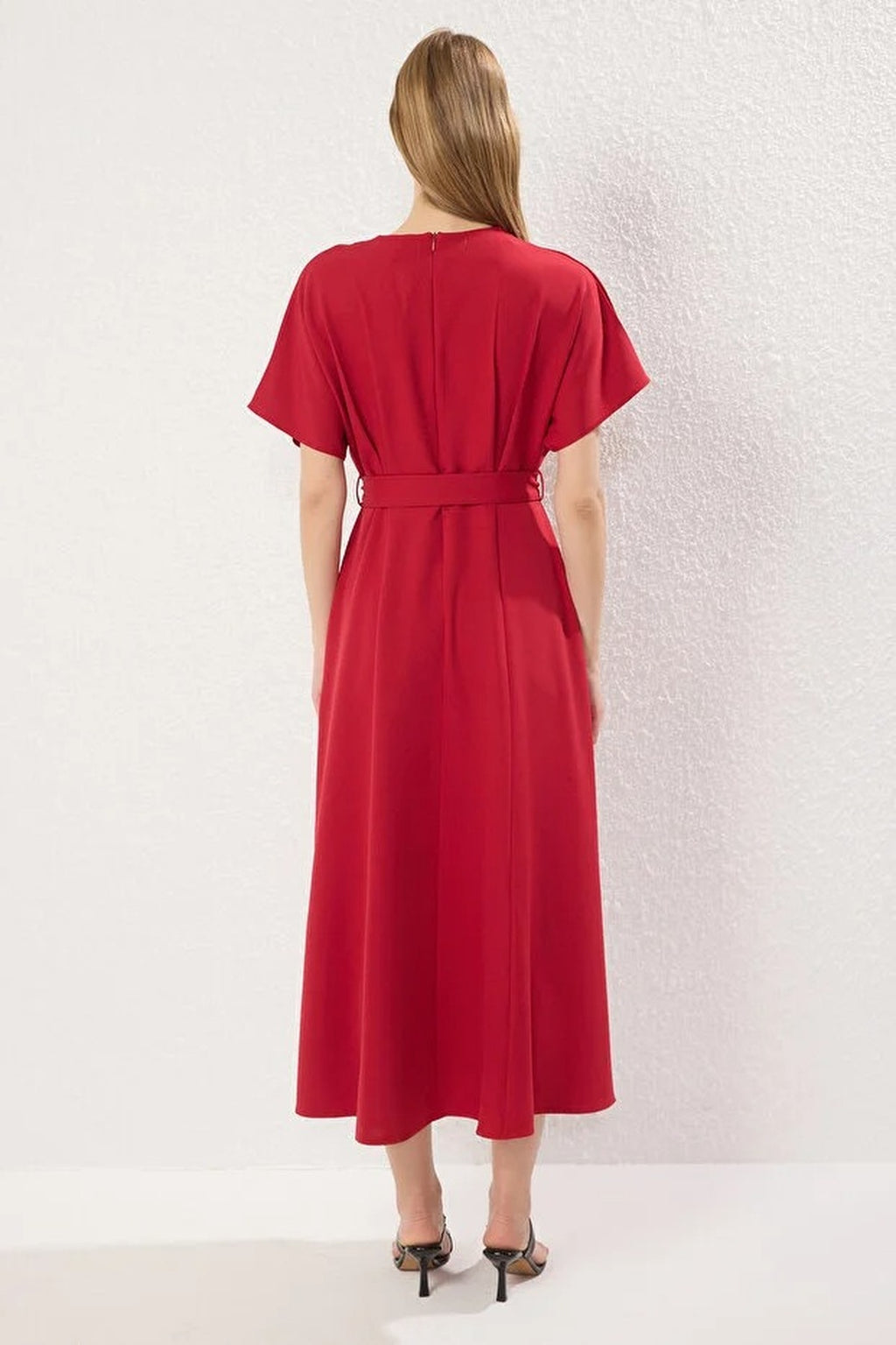 A-Line Dress with Belt Detail
