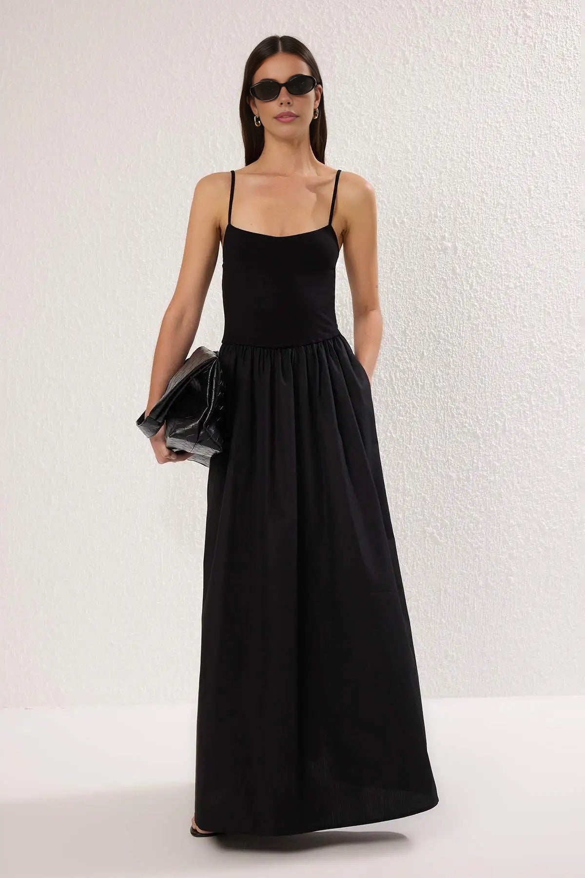 Plain Maxi Woven Dress